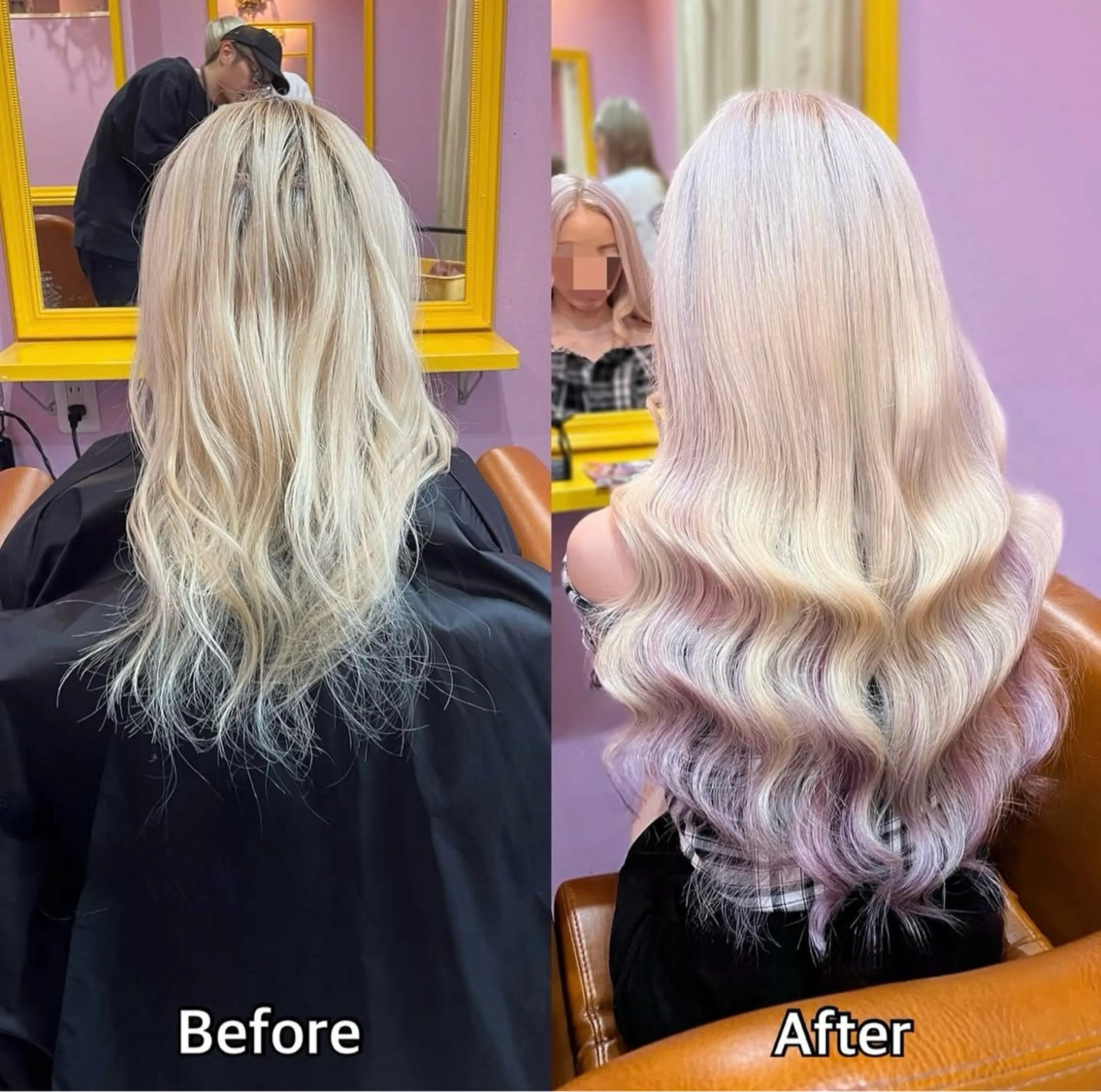 ロング シール＋ちび編み込み エクステ梅田🐨のヘアスタイル