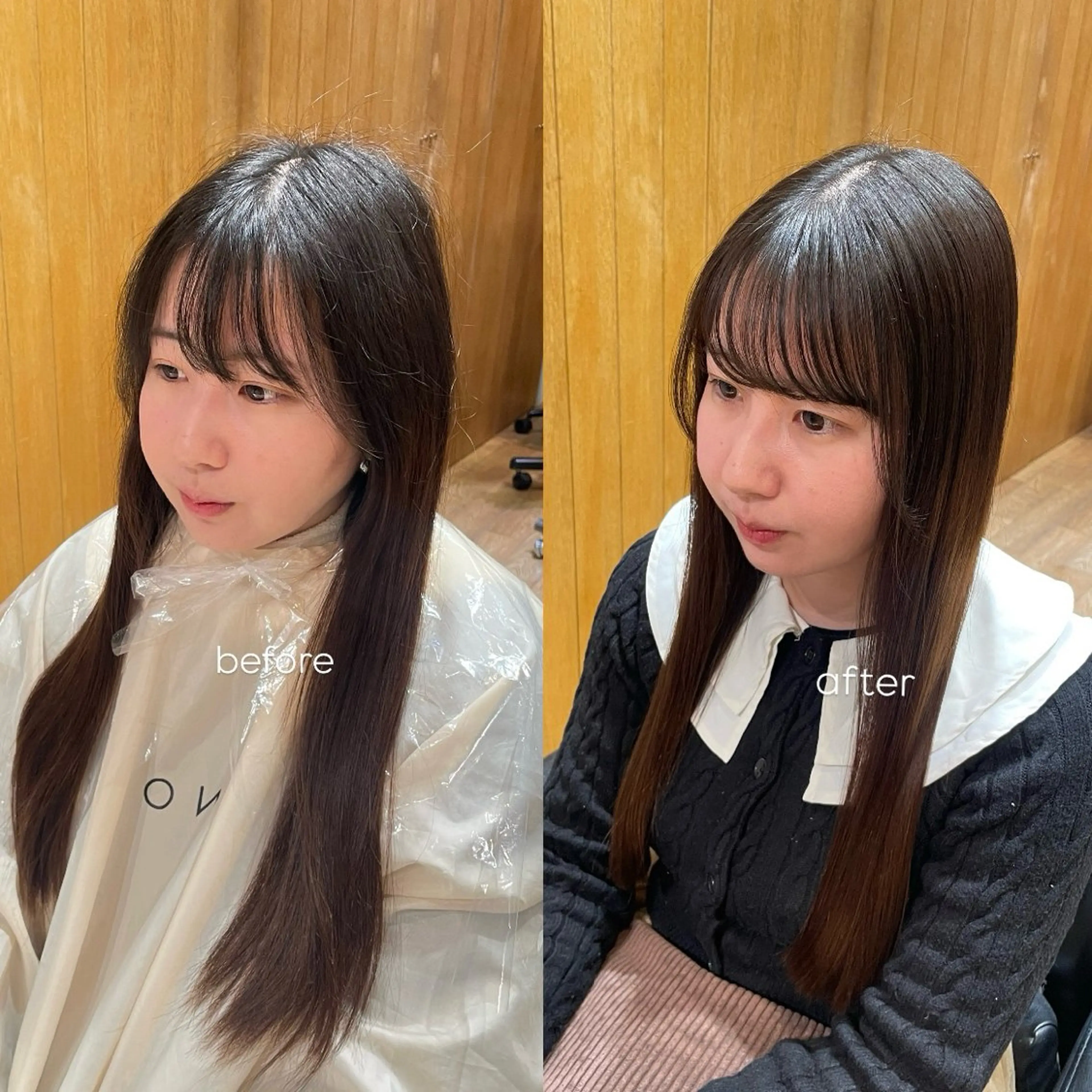 ロング パーマ 縮毛矯正 カット 縮毛矯正 縮毛矯正/レイヤー /ひかる🌙のヘアスタイル