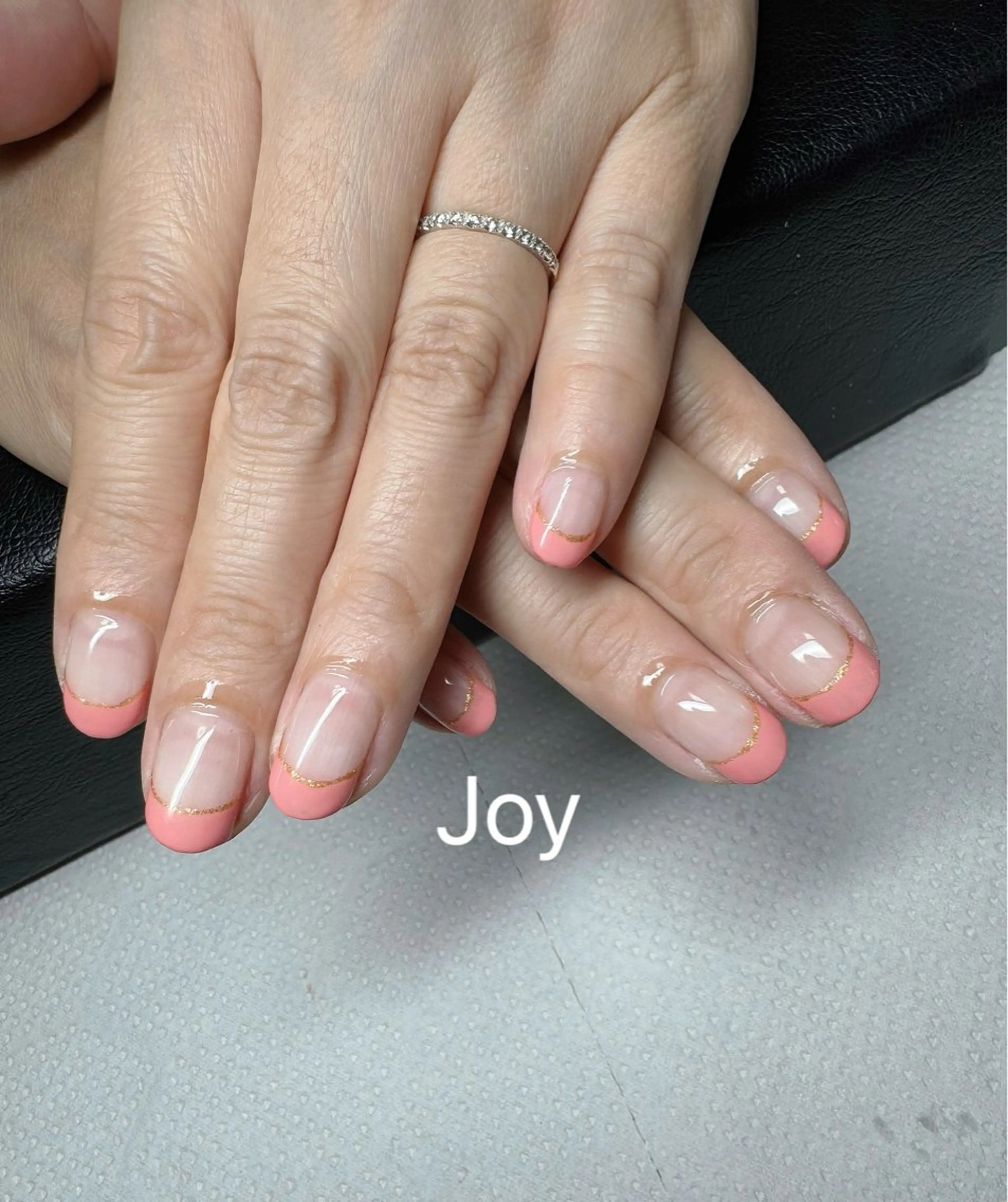 ネイル フレンチネイル ラメ(グリッター) シンプルネイル Nail Salon JOYのネイルデザイン