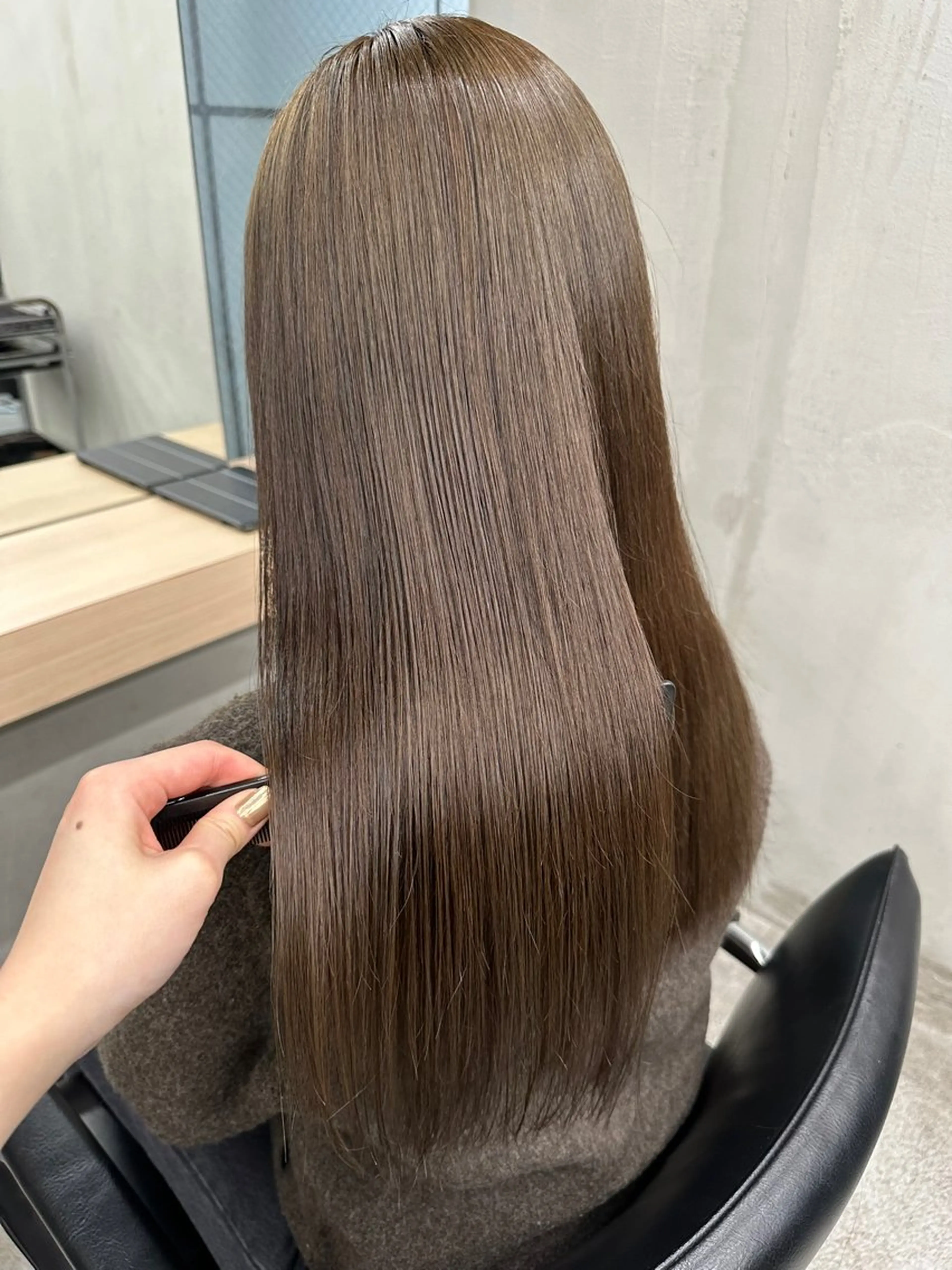 セミロング カット ヘアカラー 髪質改善/美髪矯正/ 小顔ボブNANAのヘアスタイル