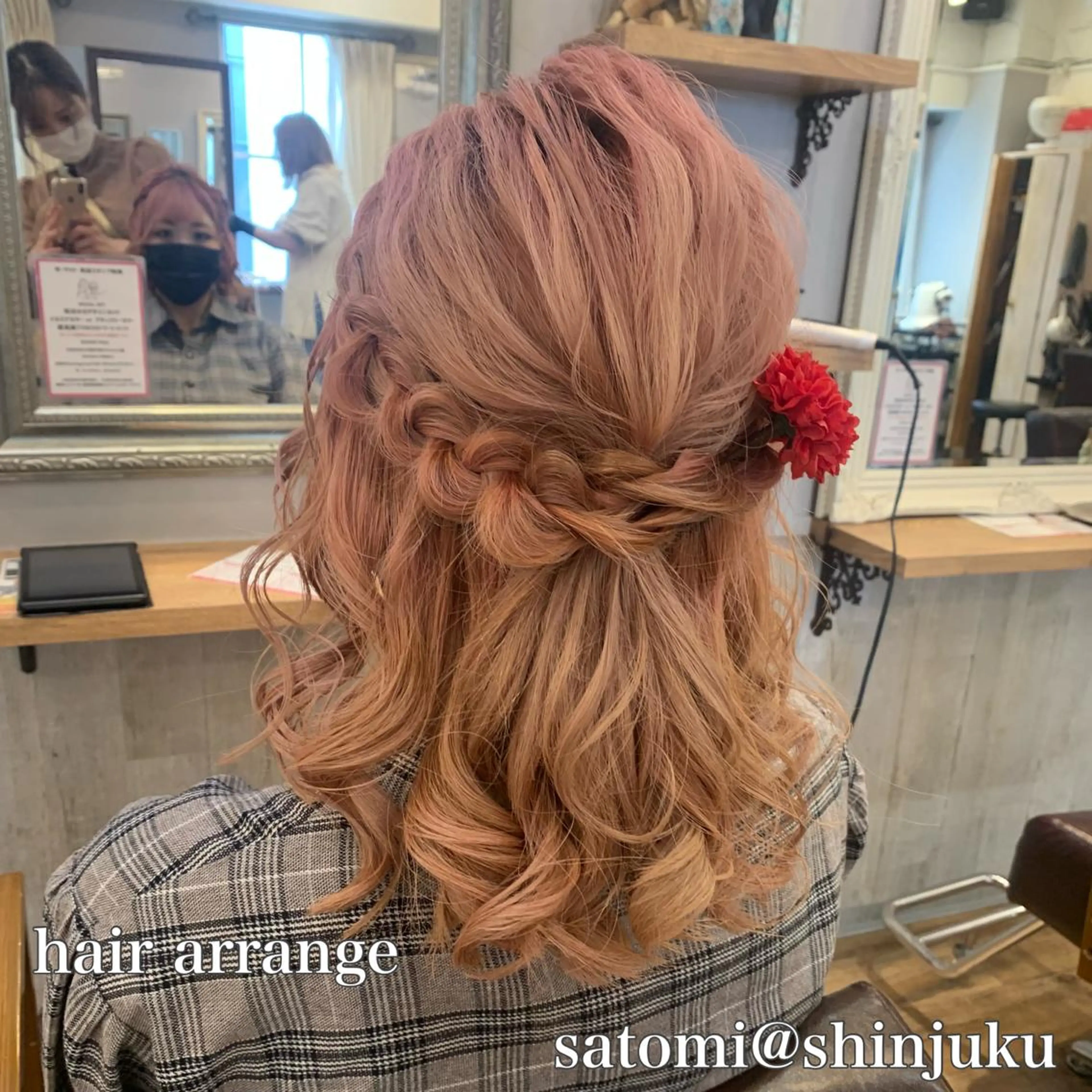 ミディアム 淡色ふんわりhair 新宿satomiのヘアスタイル