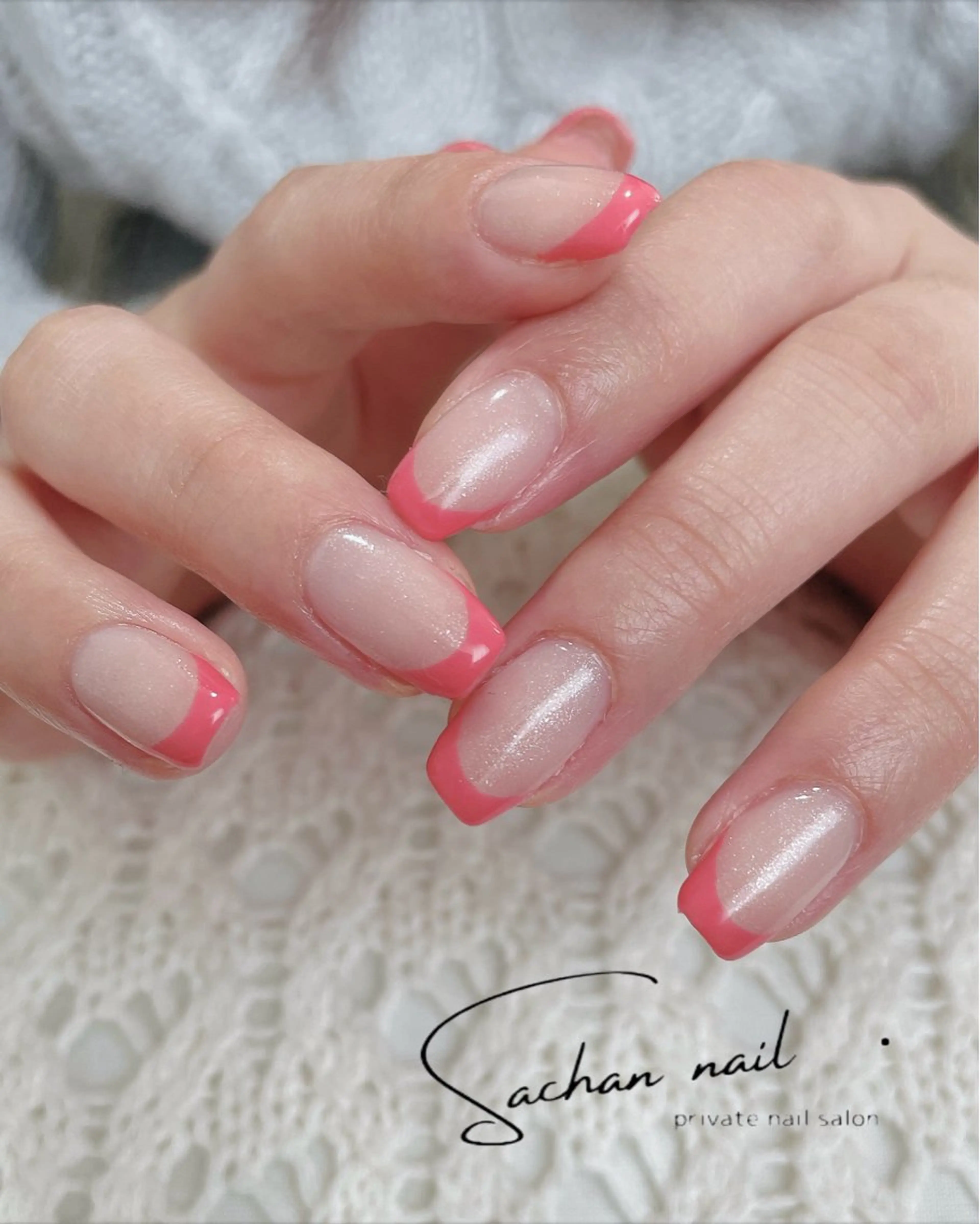 ネイル フレンチネイル 春ネイル ハンドネイル Sukegawa Satsukiのネイルデザイン