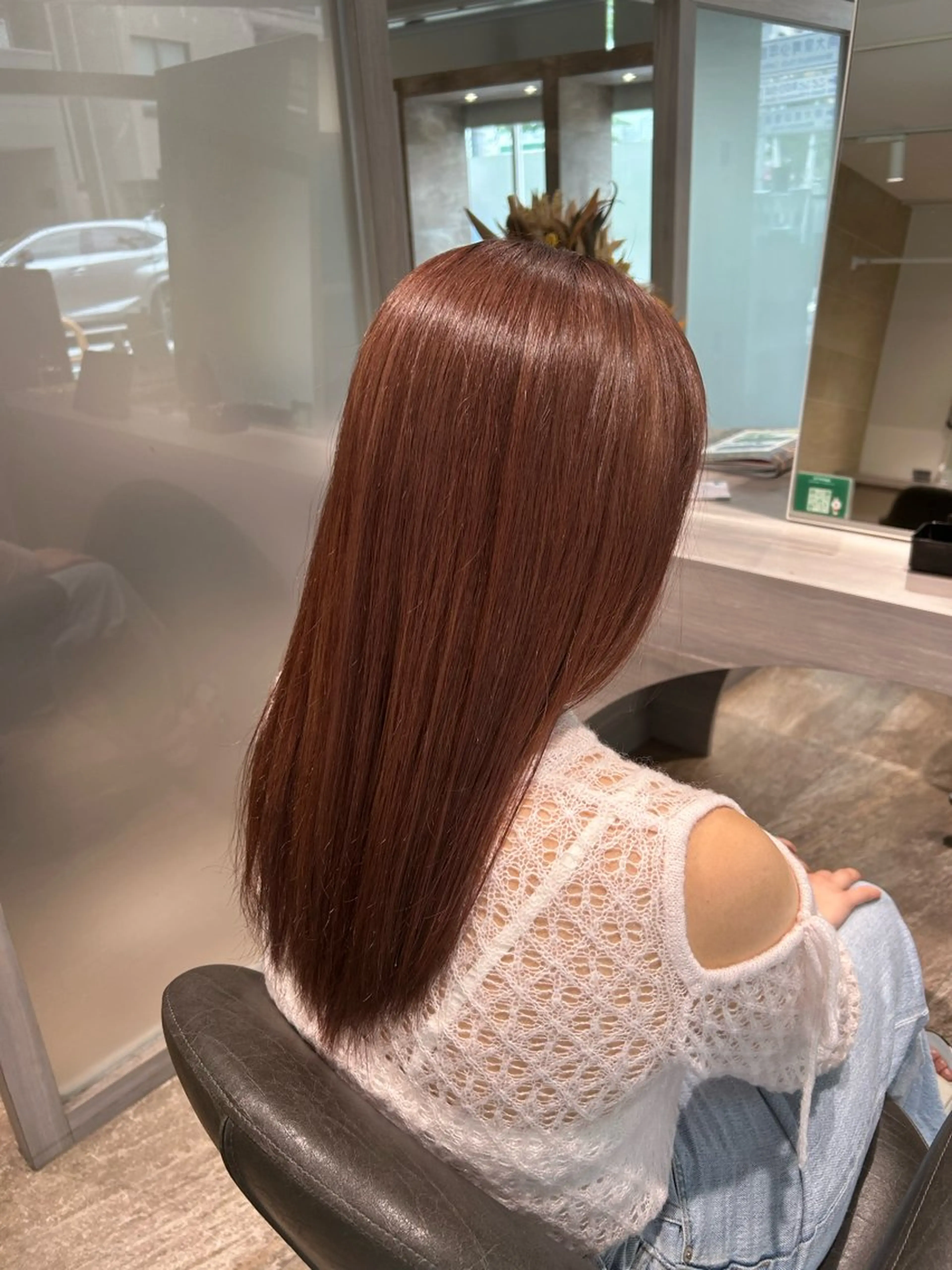 ロング カラー ブラウンカラー ピンクカラー ピンクブラウン hair＆make CIEL所属・武井 哉子のヘアスタイル