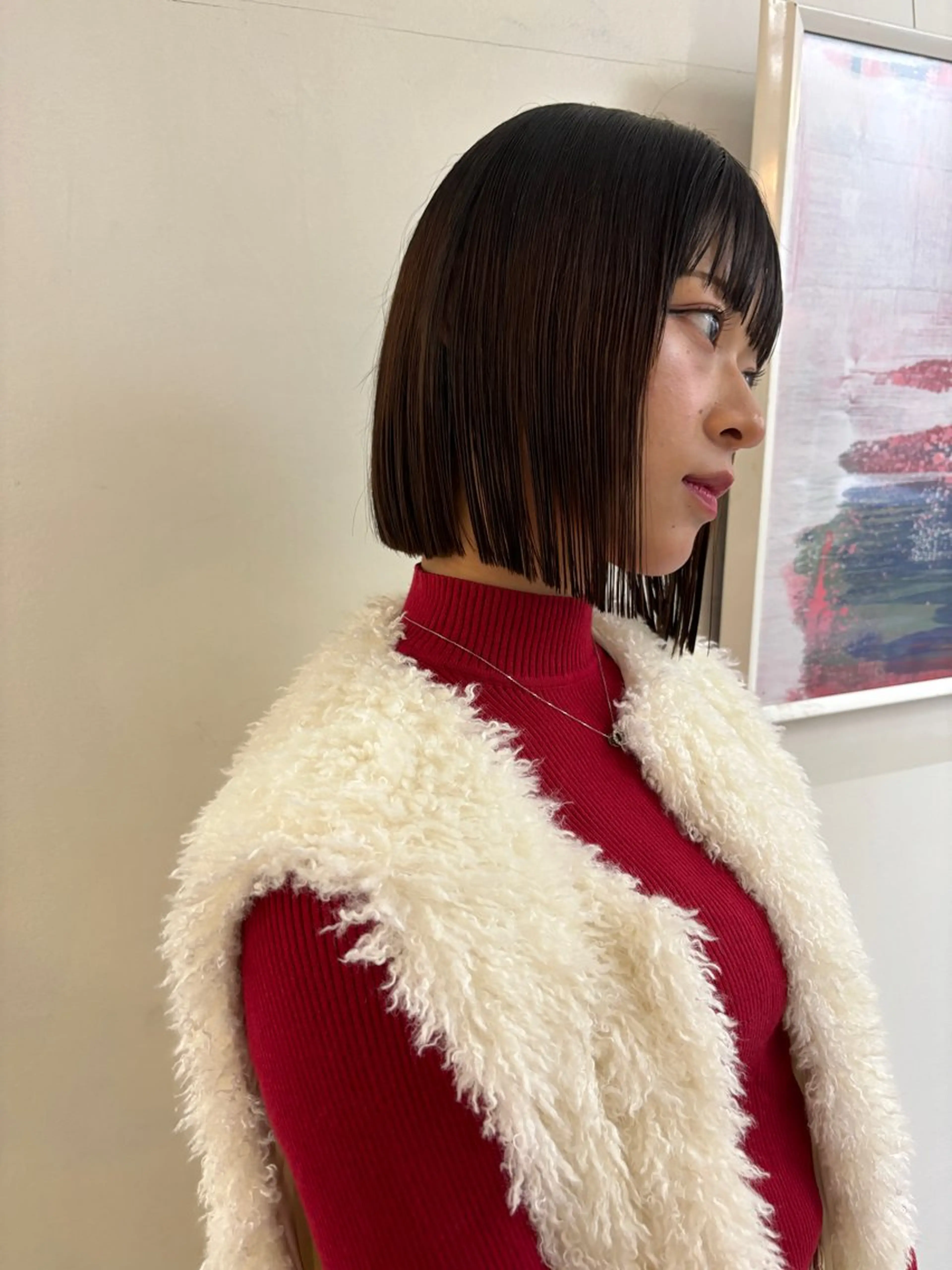 ショート パーマ ボブ 縮毛矯正 MINX青山店所属・結莉/ボブ/ 縮毛矯正のヘアスタイル