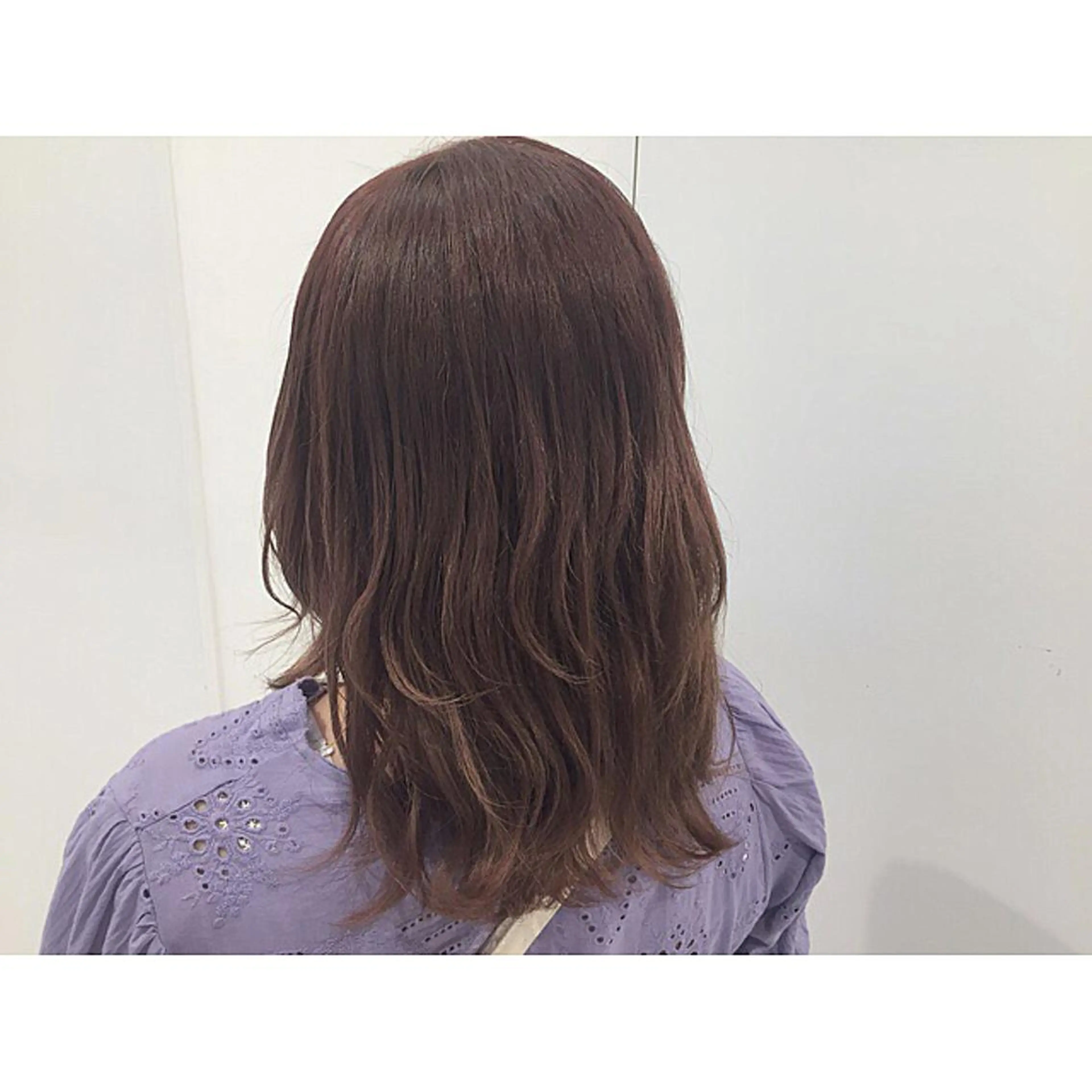ミディアム カラー ラベンダーカラー ヘアカラー トリートメント 透明感♡︎♡︎ 佐々木早苗のヘアスタイル