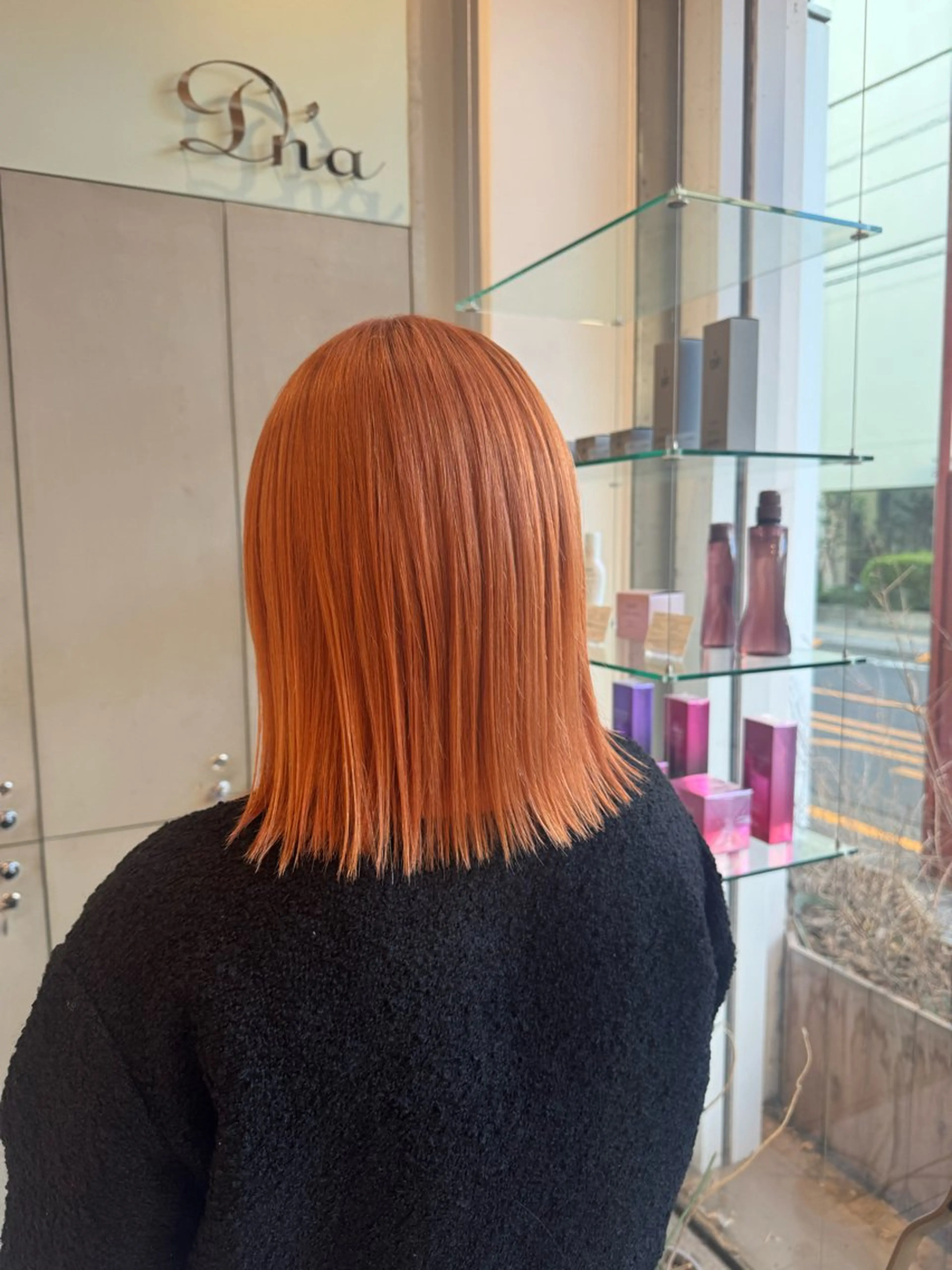 ミディアム カット ヘアカラー ｱｵﾇﾏﾐﾕ☁️ /ボブ/ハイトーン/のヘアスタイル