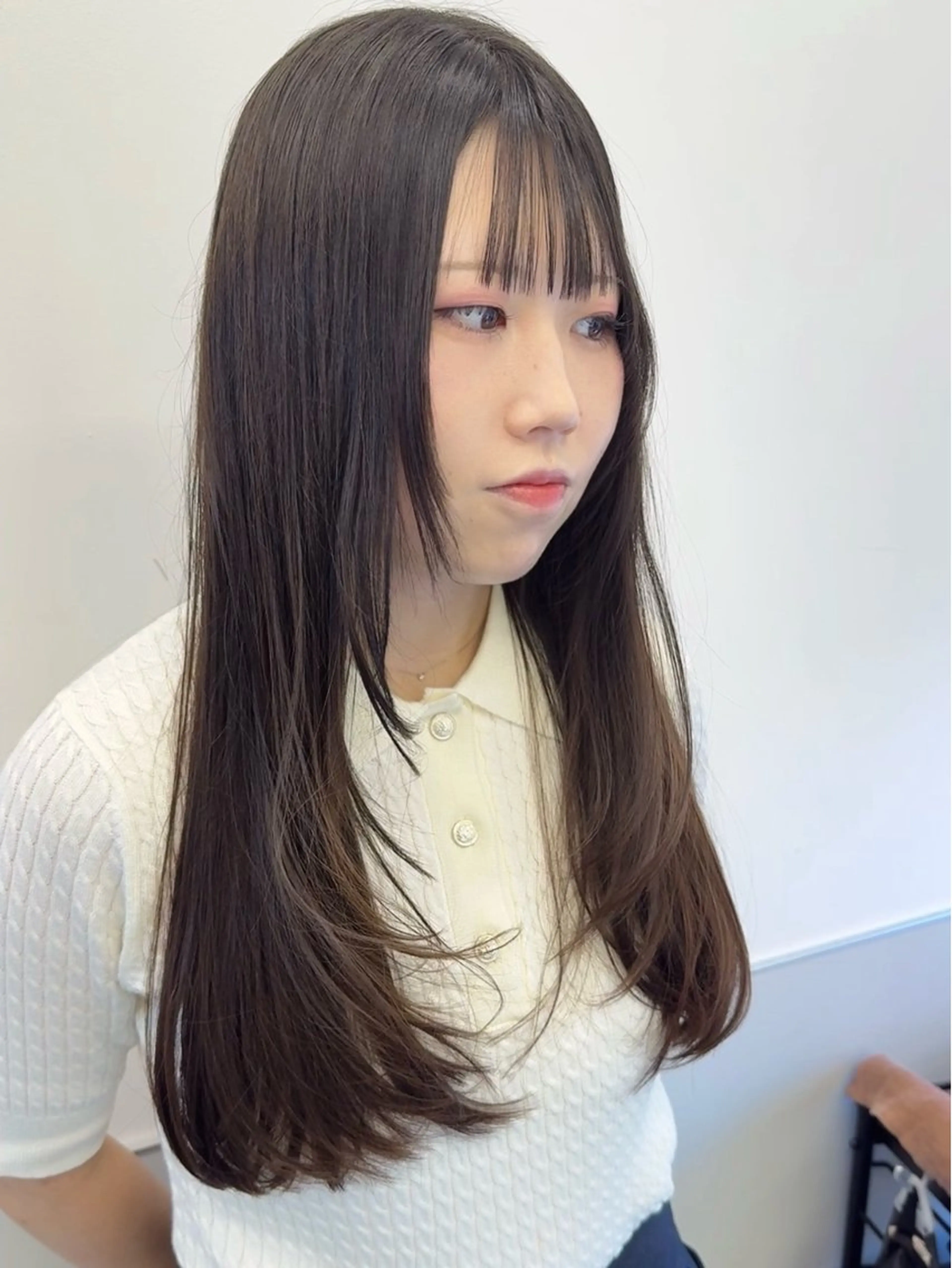 ロング 韓国風ヘア レイヤーカット トリートメント ワンホンヘア カット 縮毛矯正 トリートメント GO TODAY シェアサロン 町田店所属・韓国ヘア🇰🇷 スズキのヘアスタイル