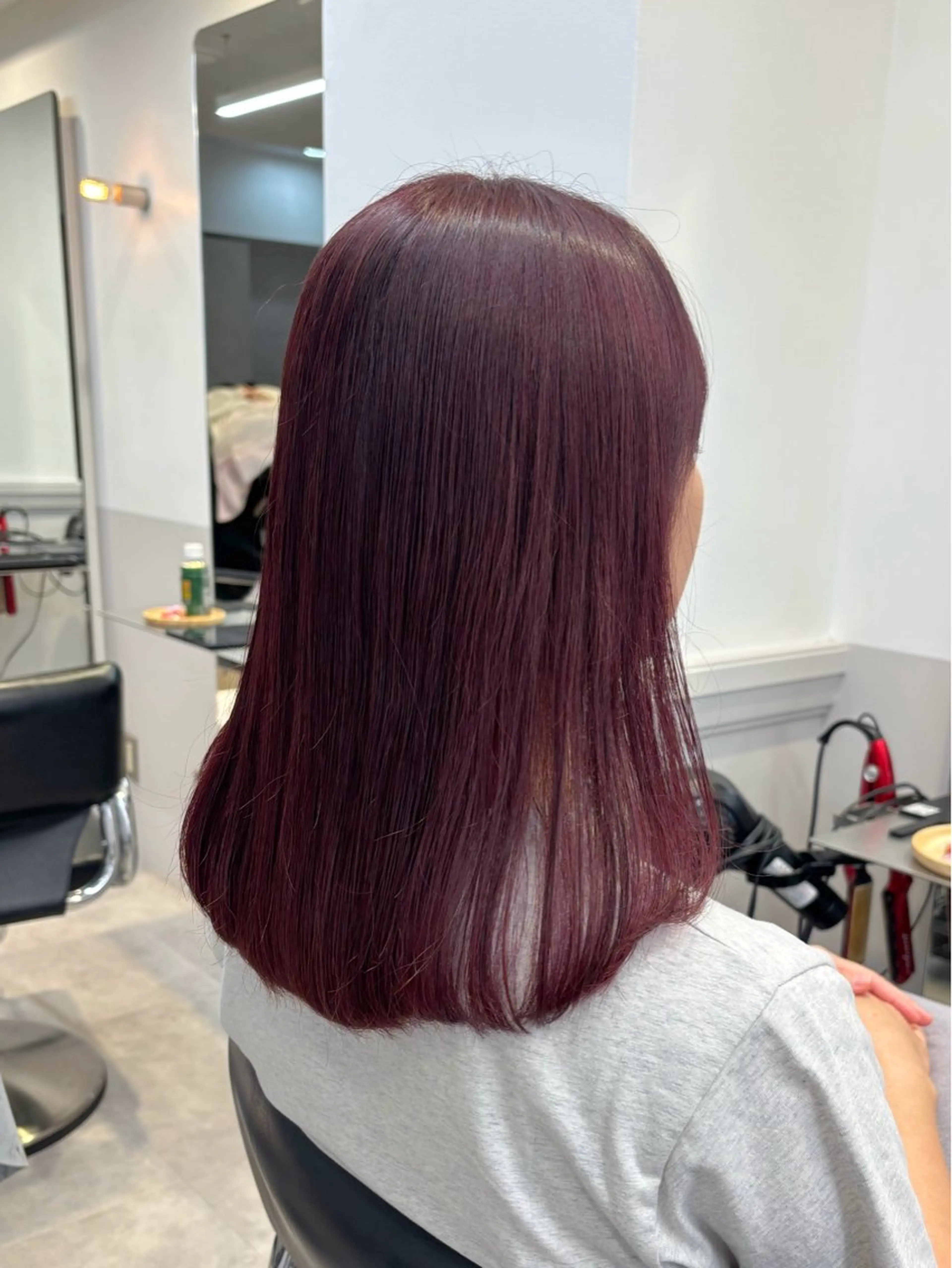 セミロング カット ヘアカラー トリートメント 🎀暖色カラー／ボブ 🎀MOMONAのヘアスタイル