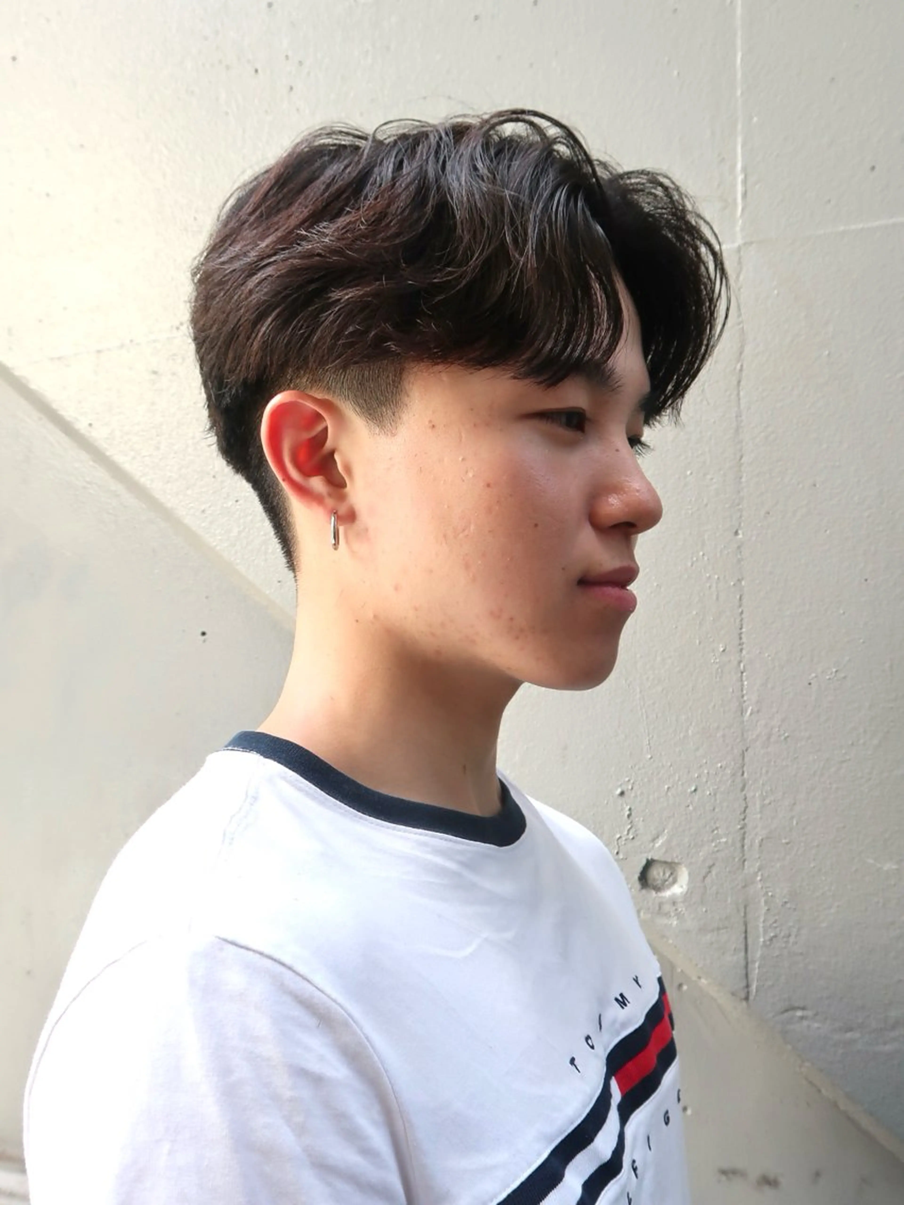 ショート パーマ メンズ Rei/ 縮毛矯正/ ハイライトカラー募集のヘアスタイル