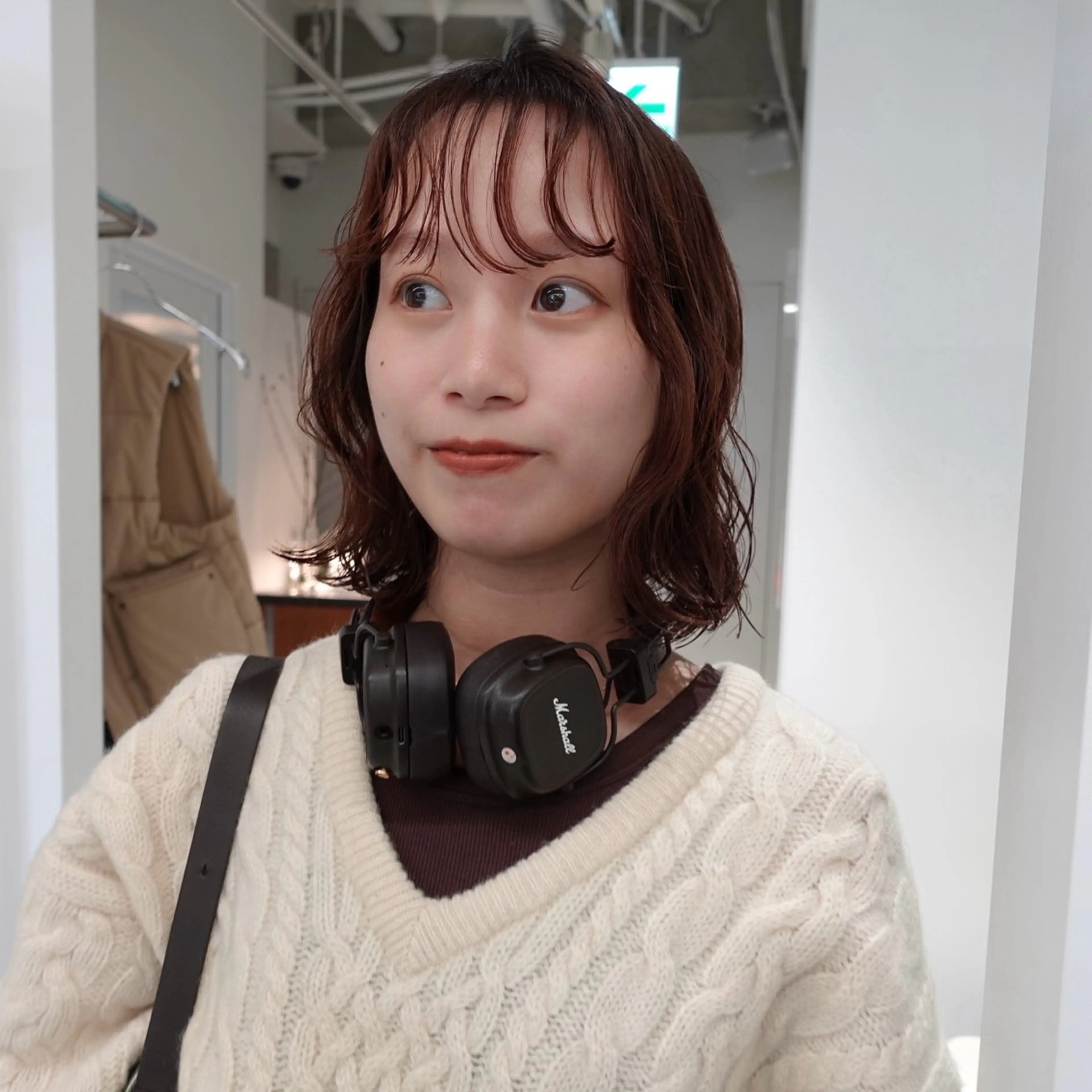 ミディアム カラー ヘアアレンジ ミディアムパーマ ブラウンカラー ピンクカラー ピンクブラウン ボブ カット ヘアカラー パーマ 🌐サトウ リョウ🌐のヘアスタイル