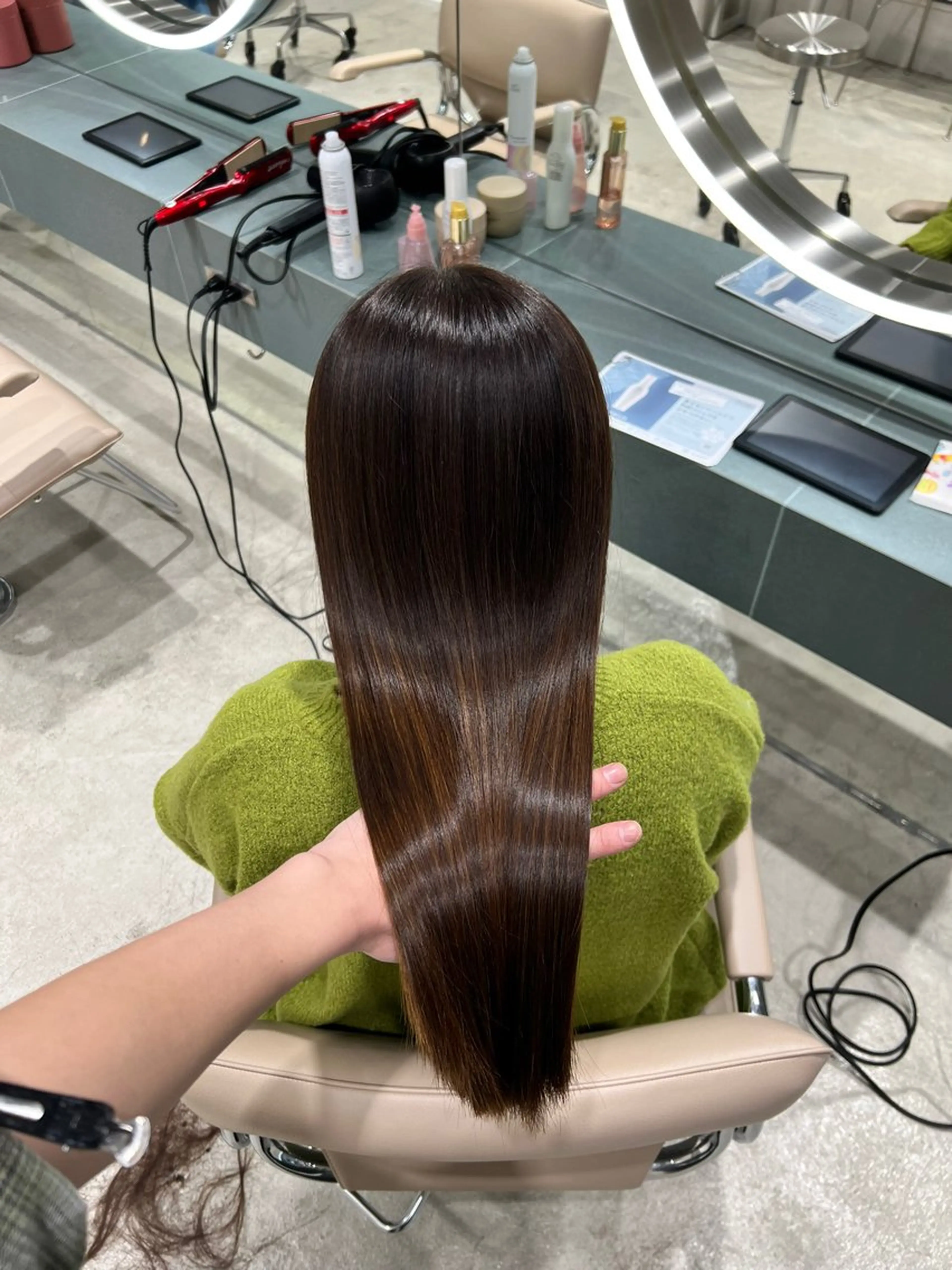 ミディアム カラー ヘアカラー トリートメント ✨髪質改善 縮毛矯正 艶髪 立川 コウキ✨のヘアスタイル