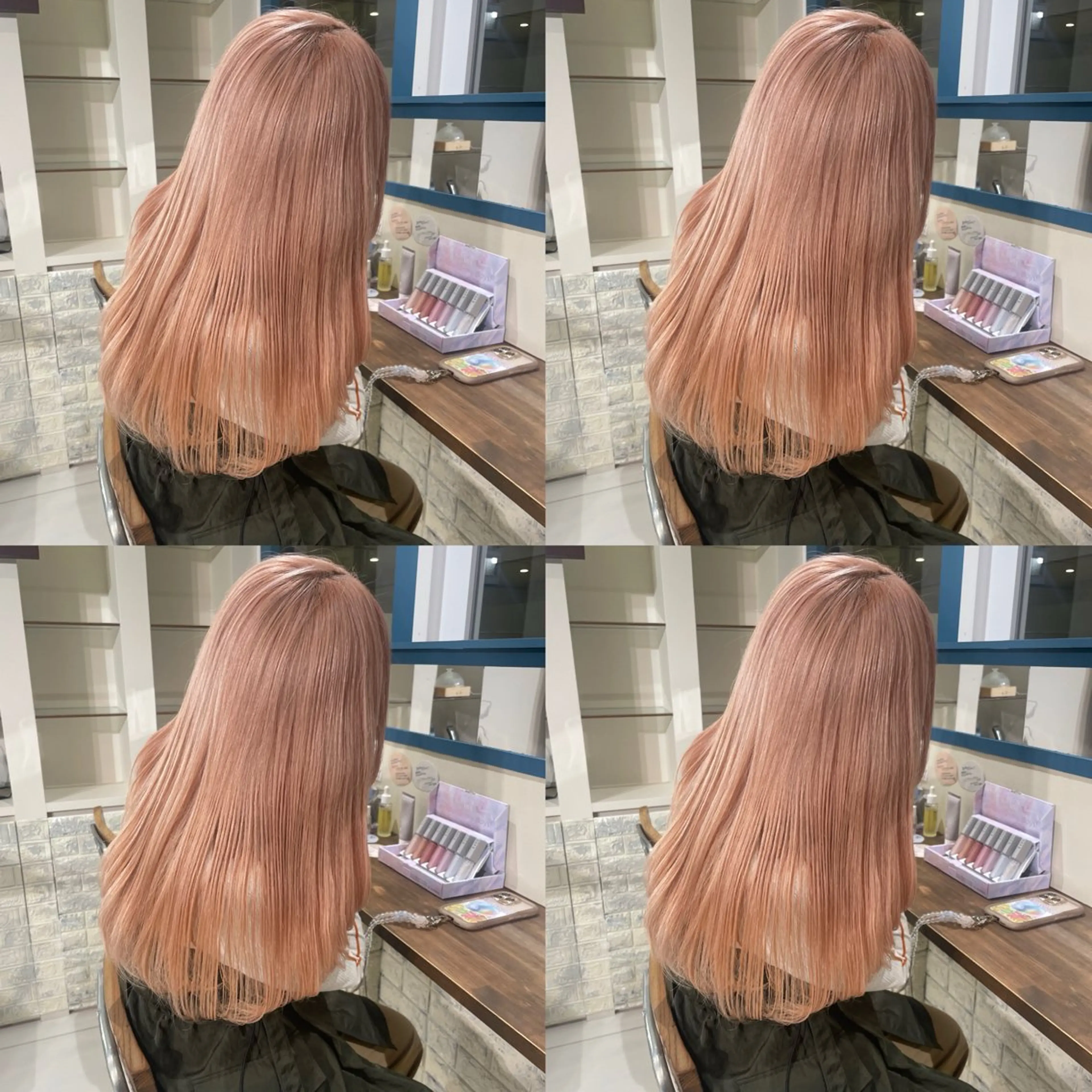 カラー ベージュカラー ピンクカラー ピンクベージュ luck みうのヘアスタイル