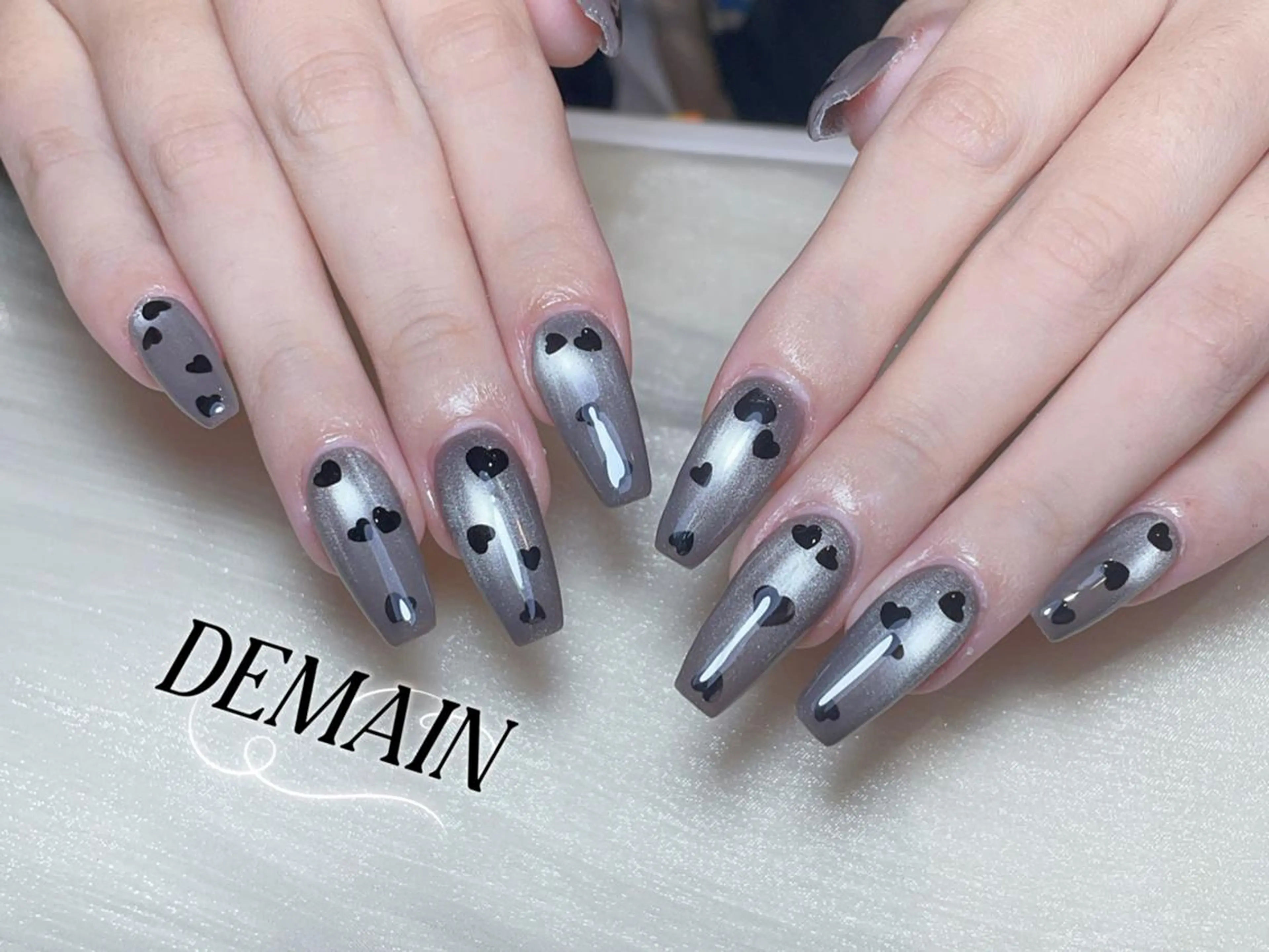 ネイル アートネイル オーロラネイル ガーリー キラキラネイル 韓国ネイル ハンドネイル ハンドケア AYU_ Monster🎀のネイルデザイン