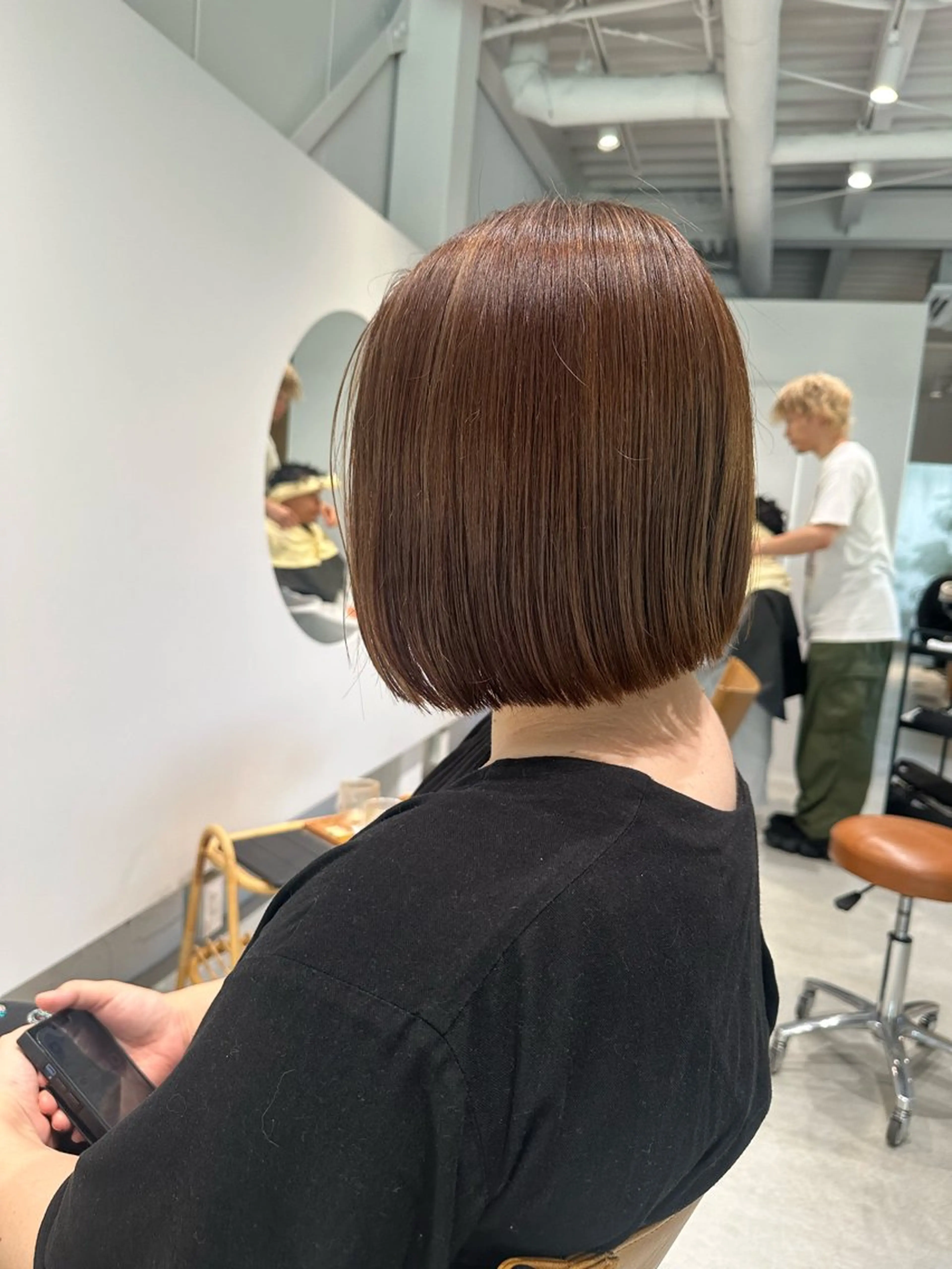 ミディアム カラー 野中 久美子のヘアスタイル