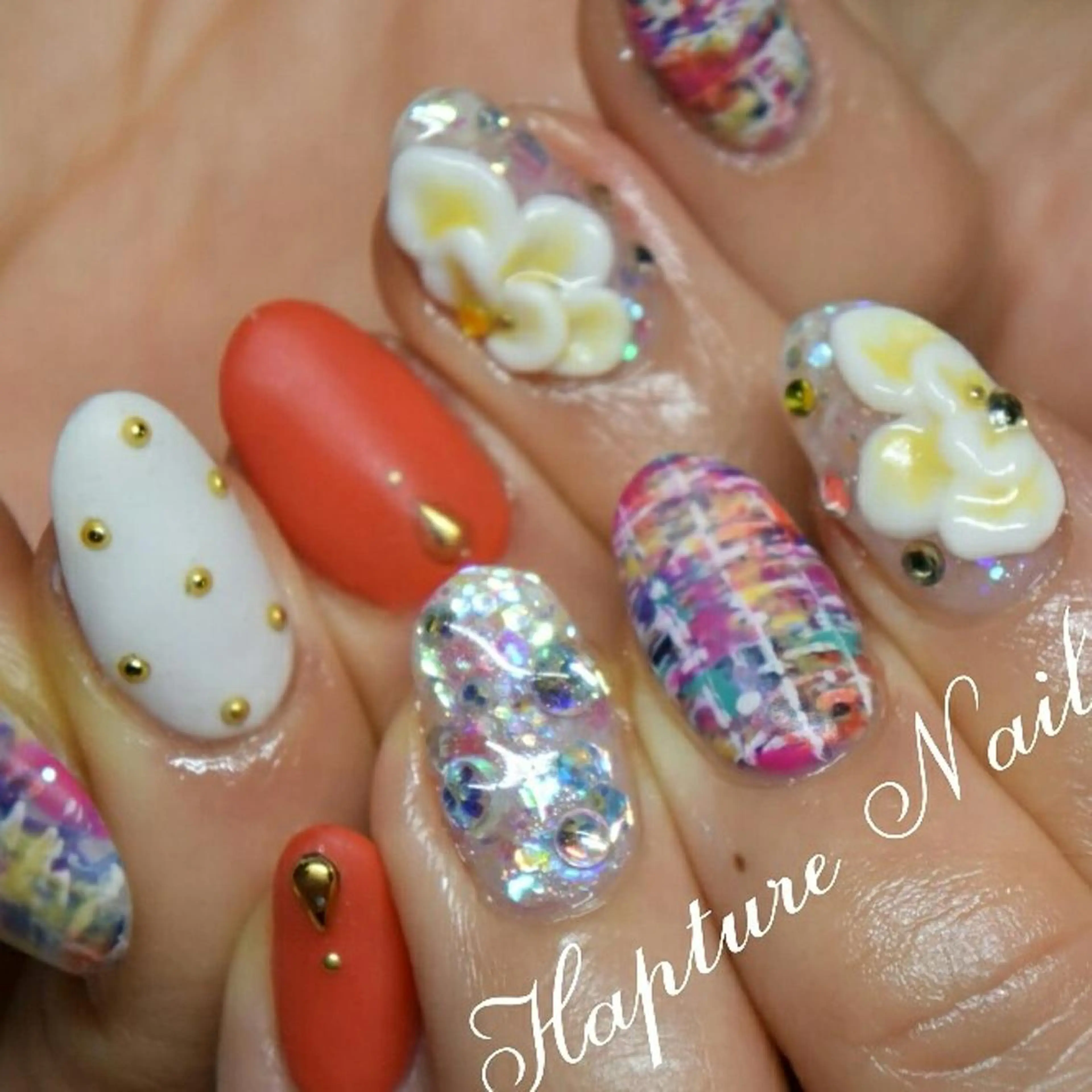 ネイル フラワーネイル m- Hiroのネイルデザイン