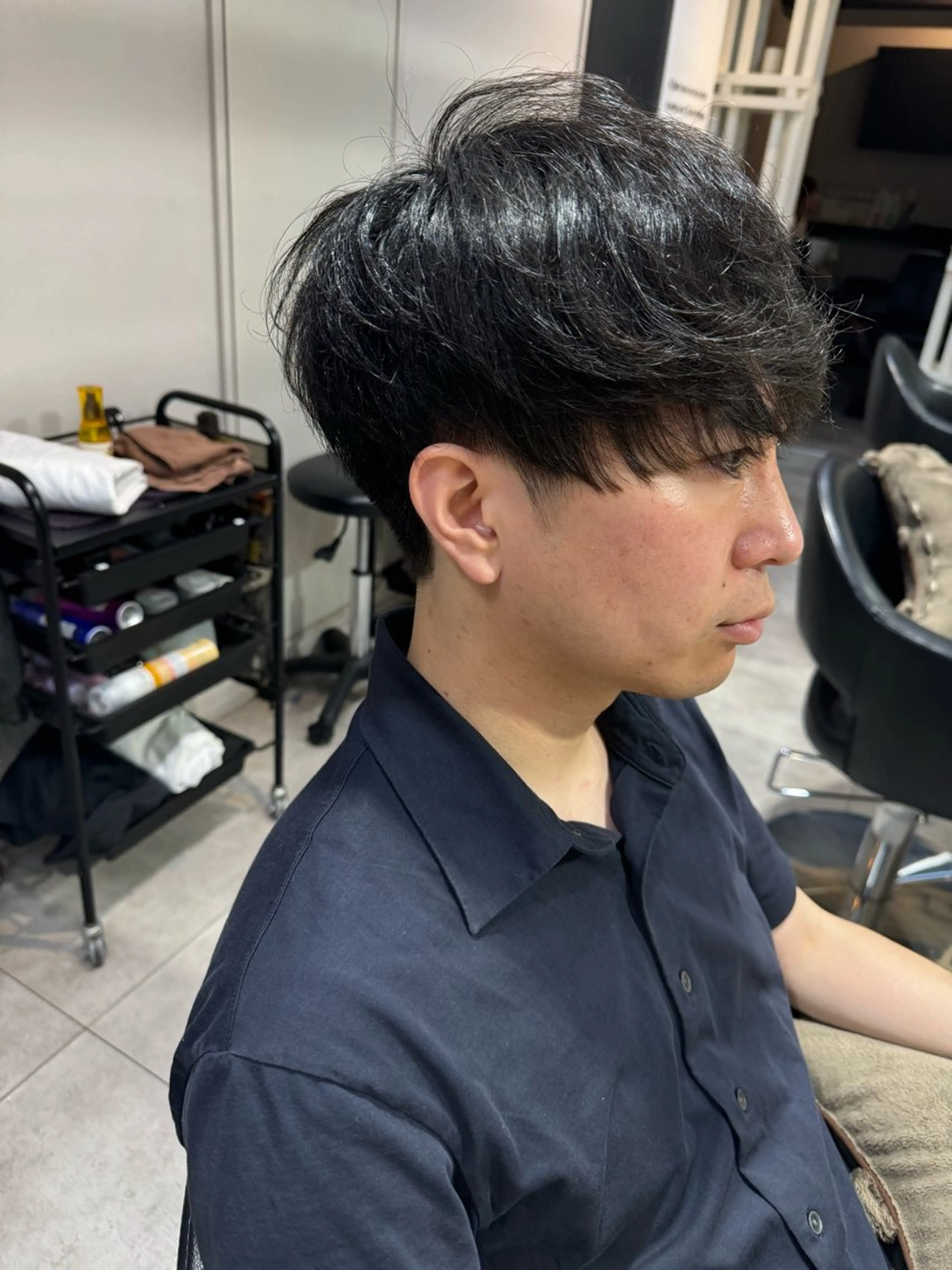 ミディアム パーマ メンズ カット 縮毛矯正 トリートメント Dxxxx III所属・女性目線の大人 メンズ*Ayakaのヘアスタイル