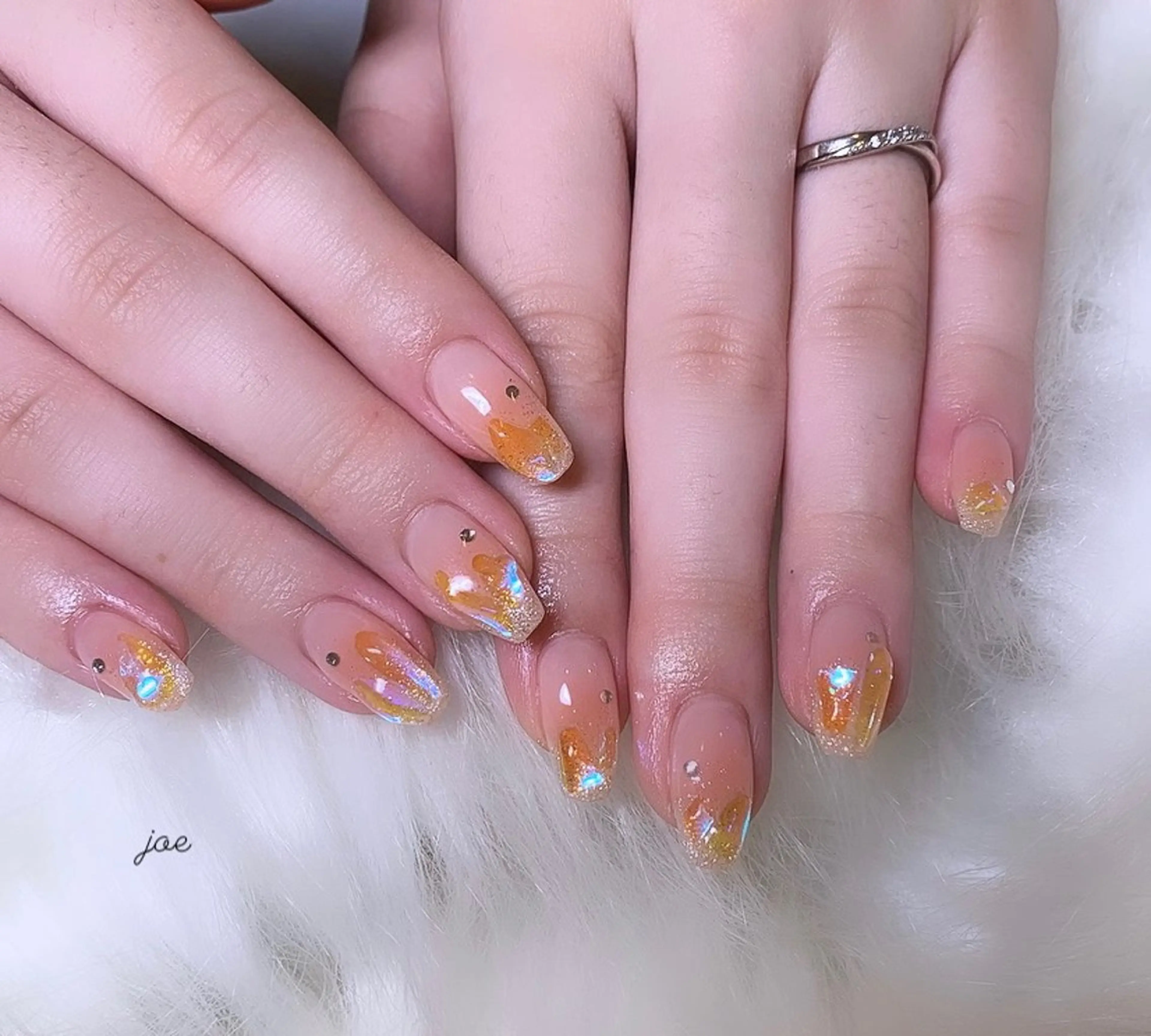 ネイル オーロラネイル 石堂 さくらのネイルデザイン