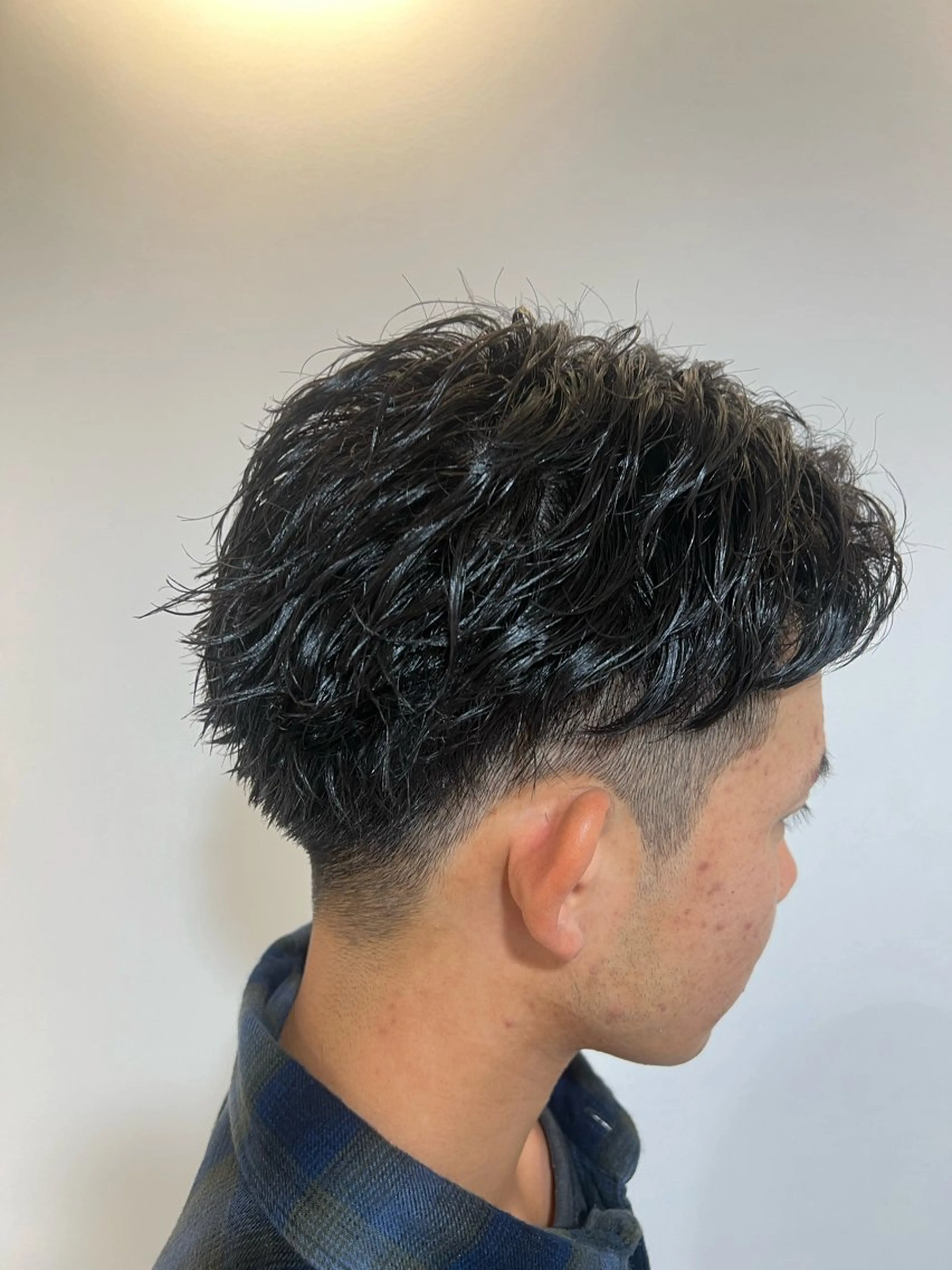 ショート パーマ メンズ ビジネス メンズパーマ 刈り上げ スパイラルパーマ AI TOKYO Ciel men's横浜所属・★プロフ必読★田中 颯のヘアスタイル