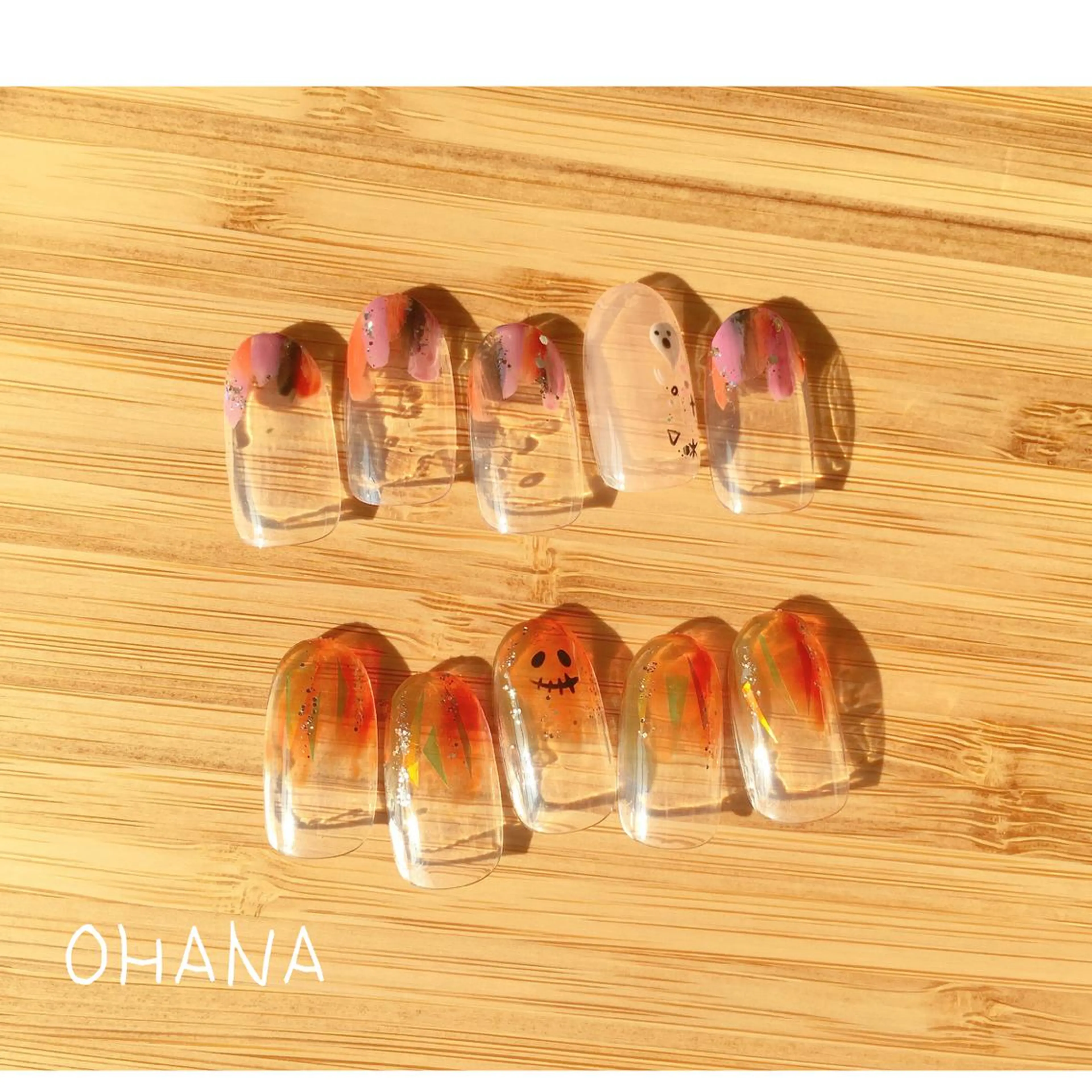 ネイル フットネイル ハロウィン ミラーネイル ニュアンスネイル ショートネイル nailroom  OHANA所属・nailroom OHANA🌴のネイルデザイン