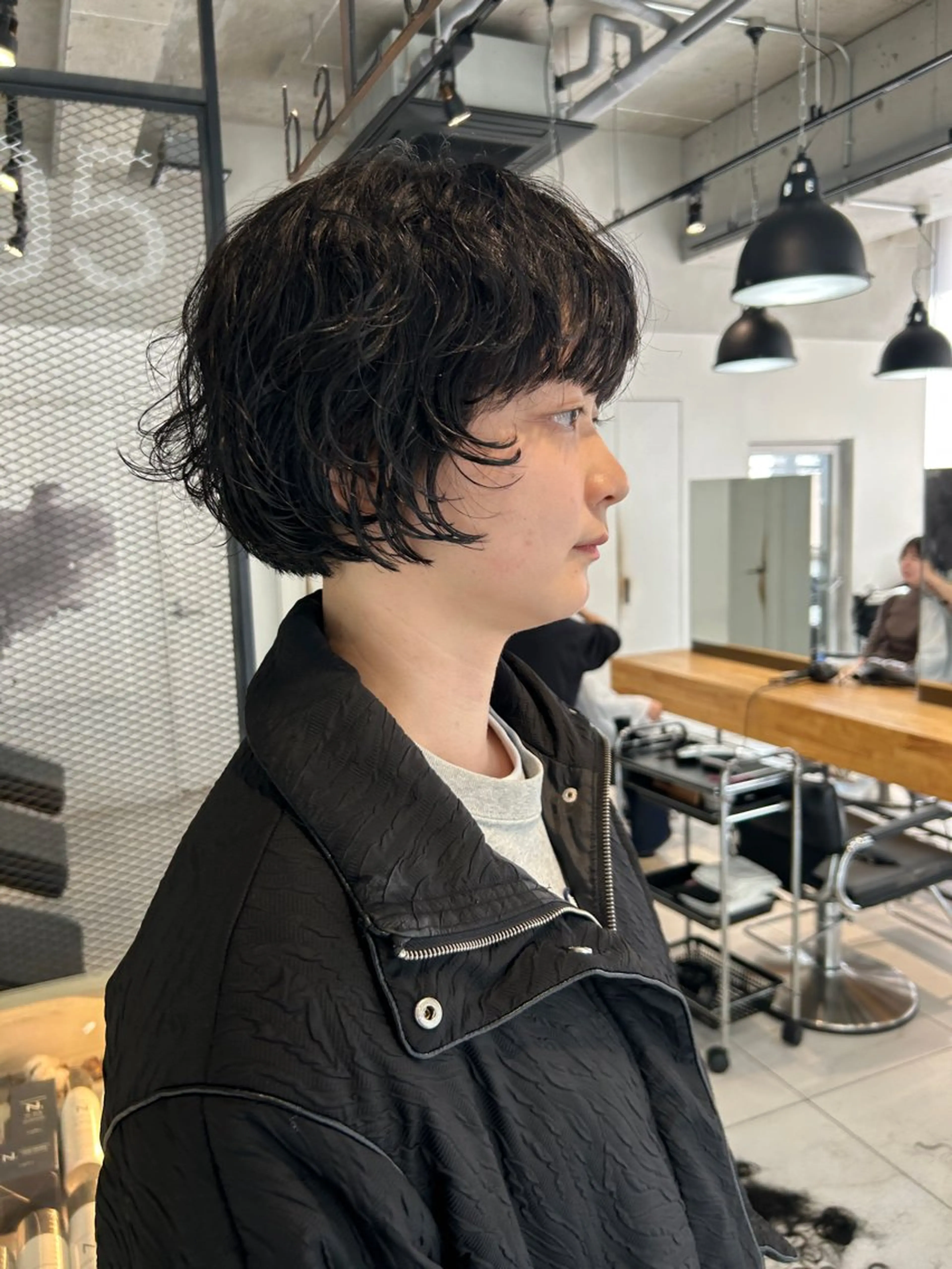 ショート パーマ ボブ 澤田 奈々子のヘアスタイル