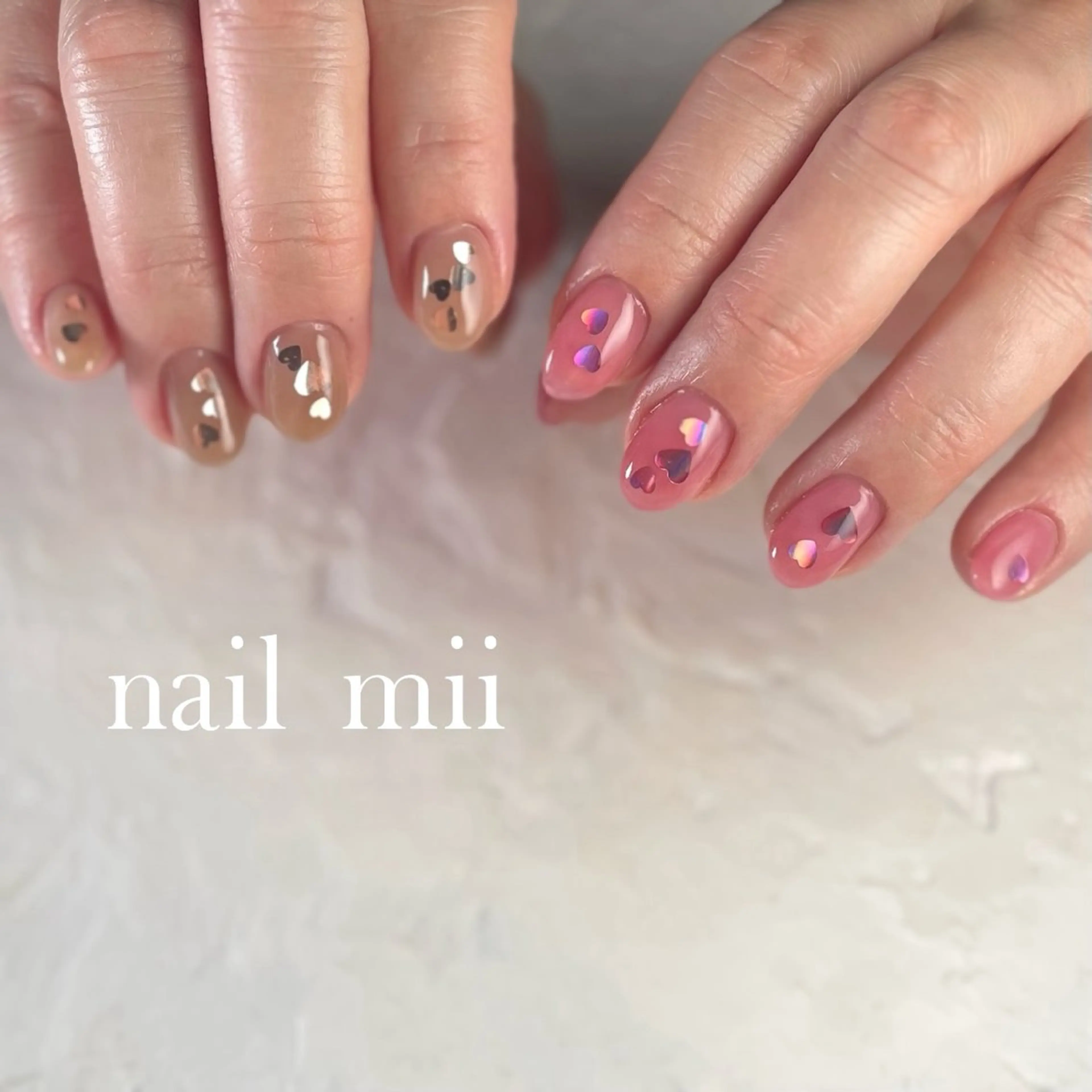 ネイル ハート シンプルネイル nail mii HIROMIのネイルデザイン