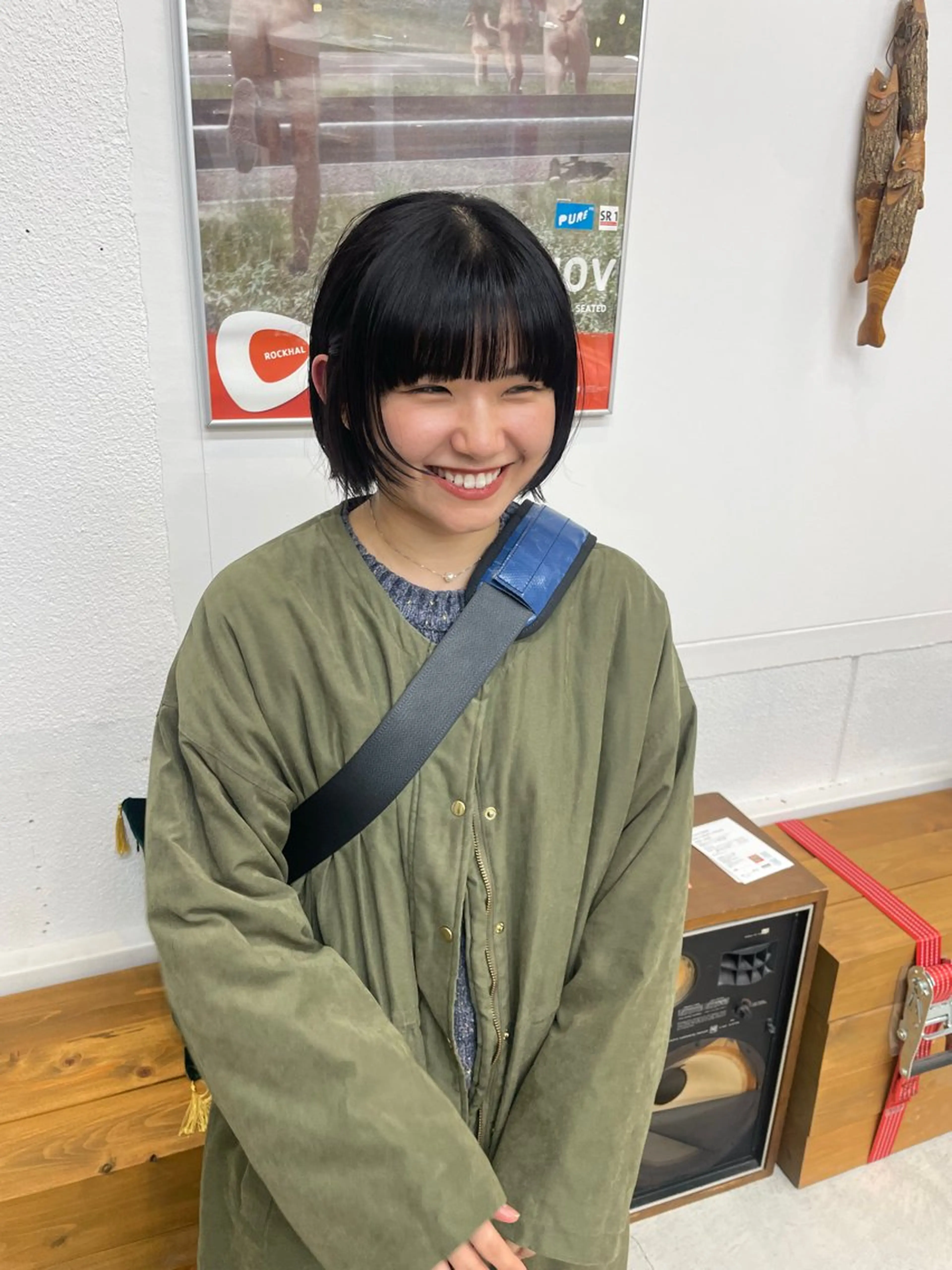 ショート 顔周りカット レイヤーカット 大庭 渚紗のヘアスタイル