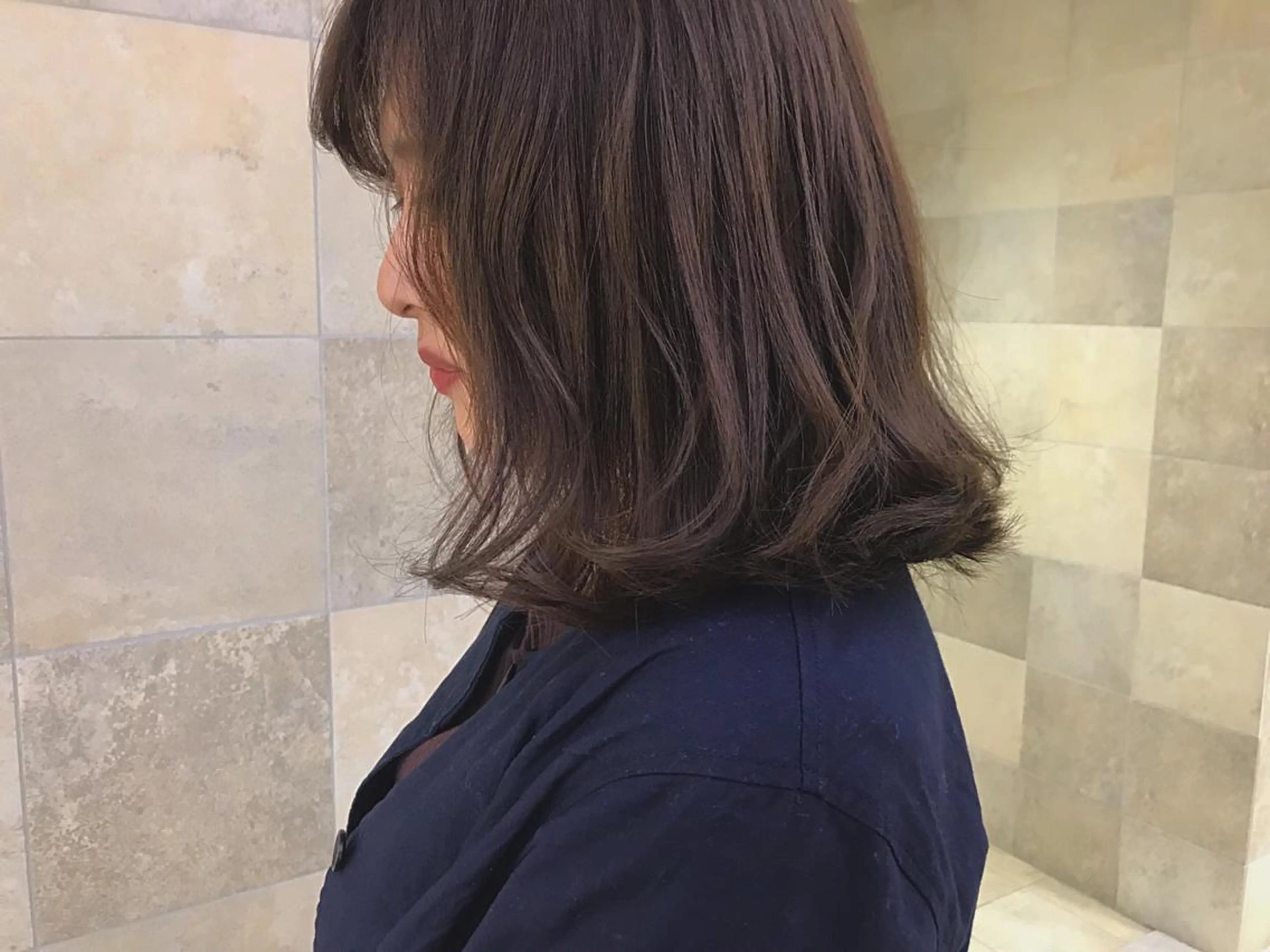 ミディアム カラー 田中 あかねのヘアスタイル