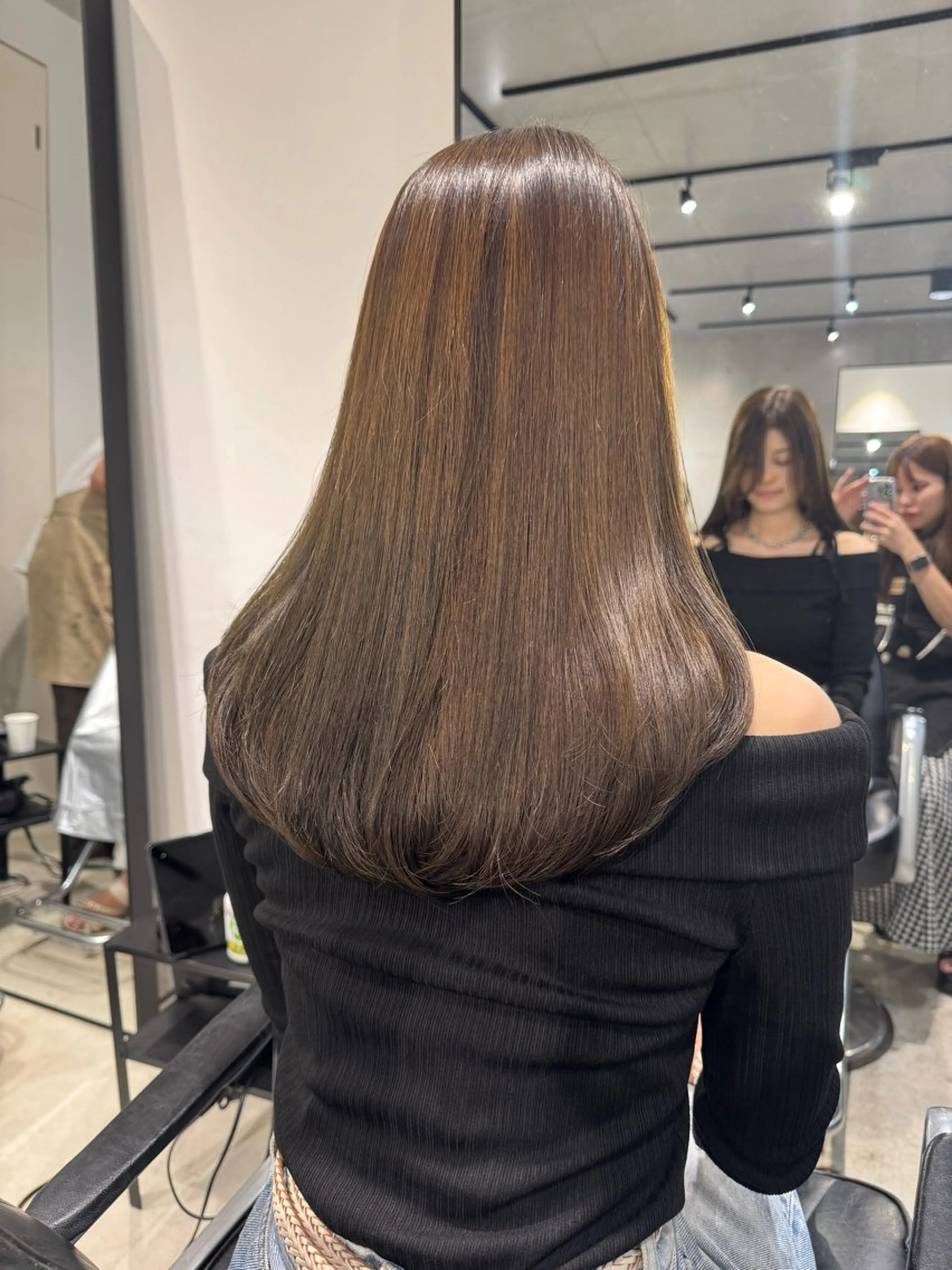 ロング カラー パーマ ヘアアレンジ カット ヘアカラー トリートメント ヘアセット 透明感/オリーブ/ グレージュ/YUKAのヘアスタイル