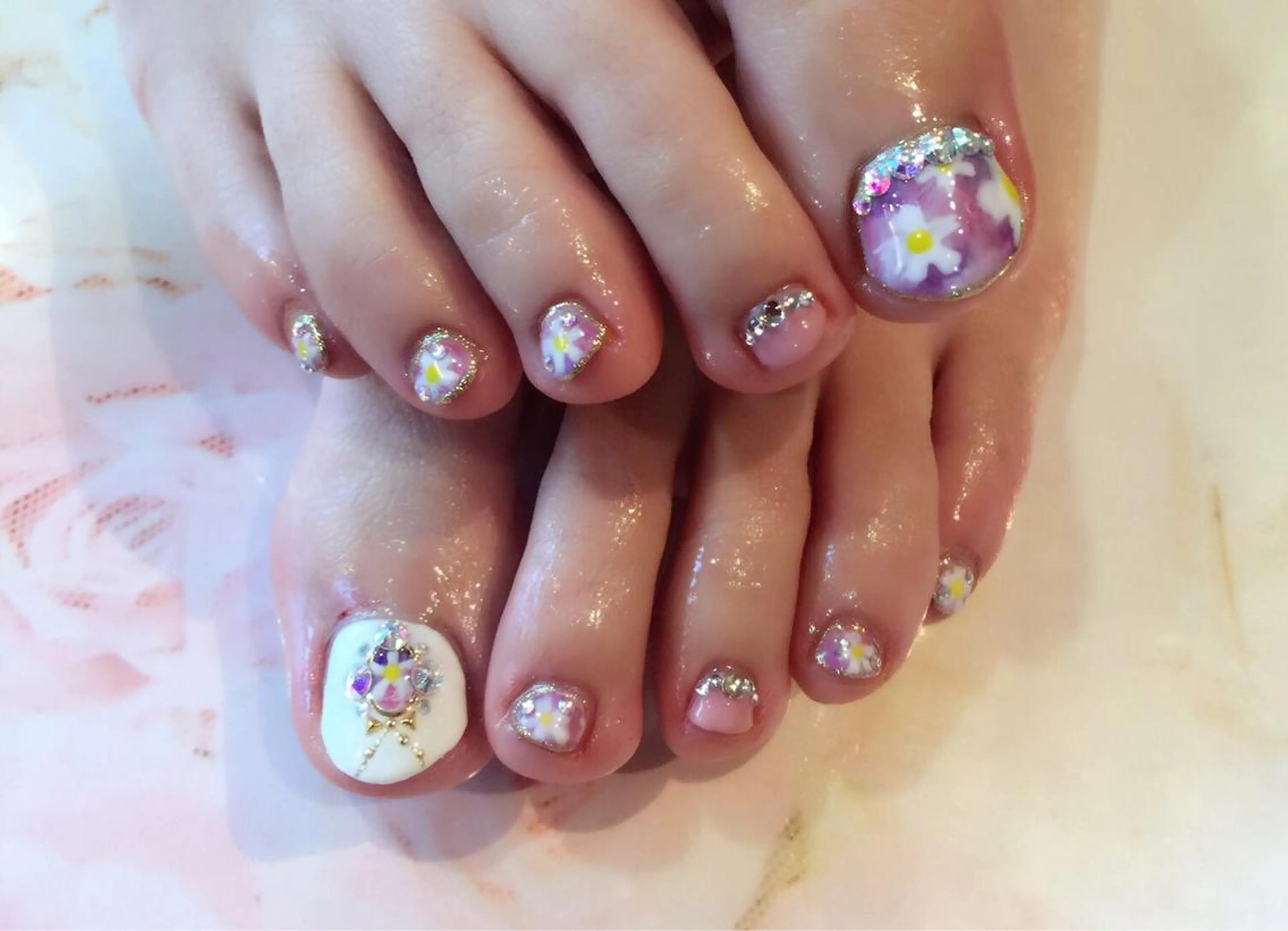 ネイル フットネイル 春ネイル a yakaのネイルデザイン