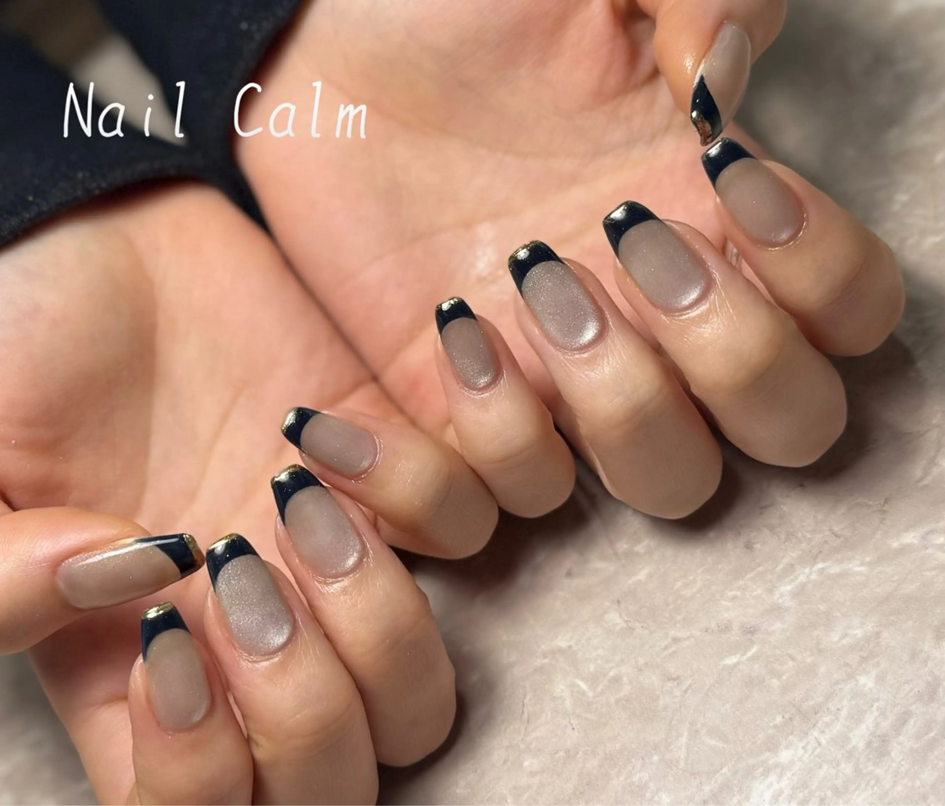 ネイル フレンチネイル マグネットネイル ミラーネイル ハンドネイル Nail Calm所属・プライベートサロン Calmのネイルデザイン