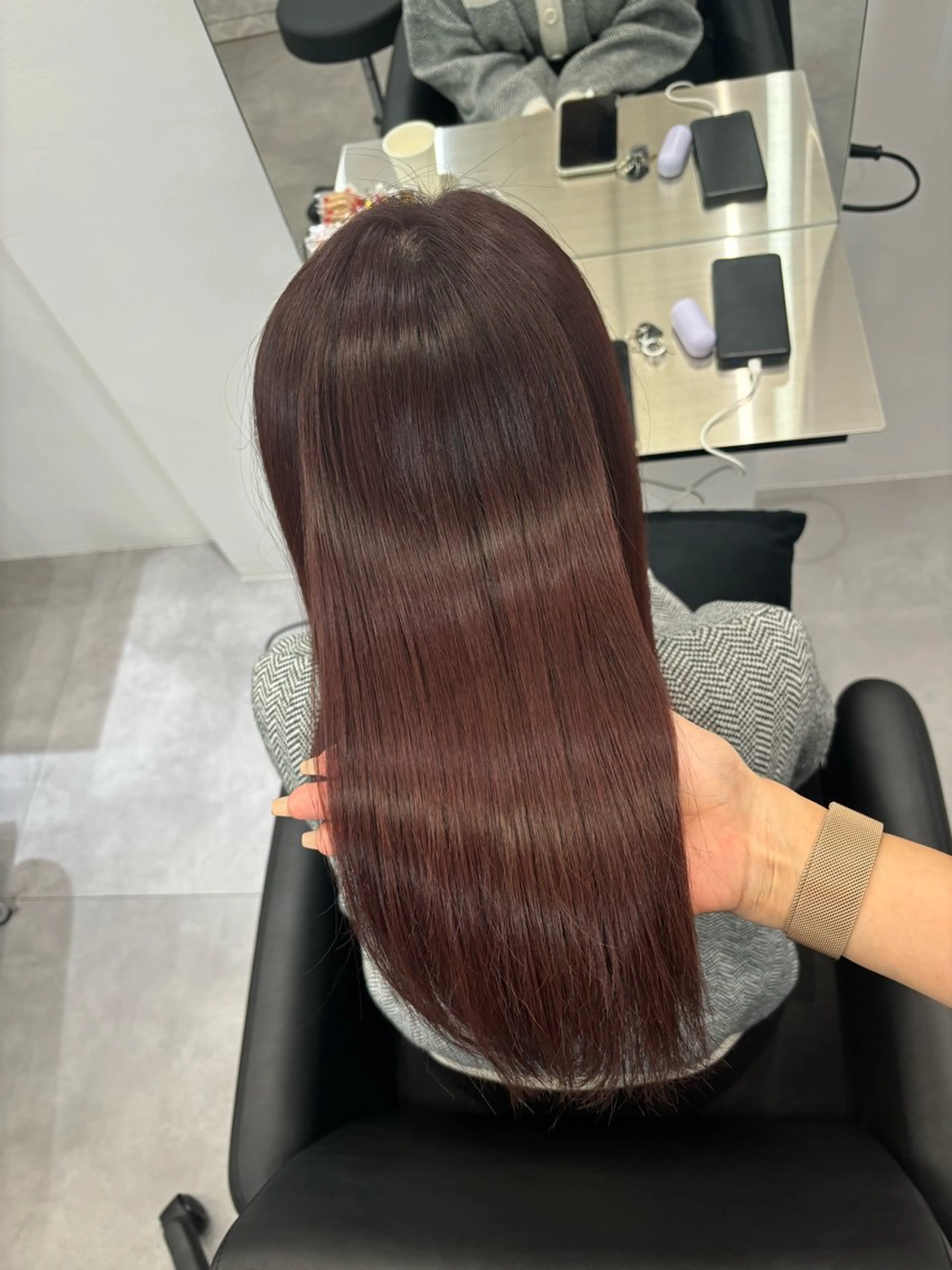 ロング カラー 髪質改善 縮毛矯正 巻ける縮毛矯正 Sachi🐰のヘアスタイル