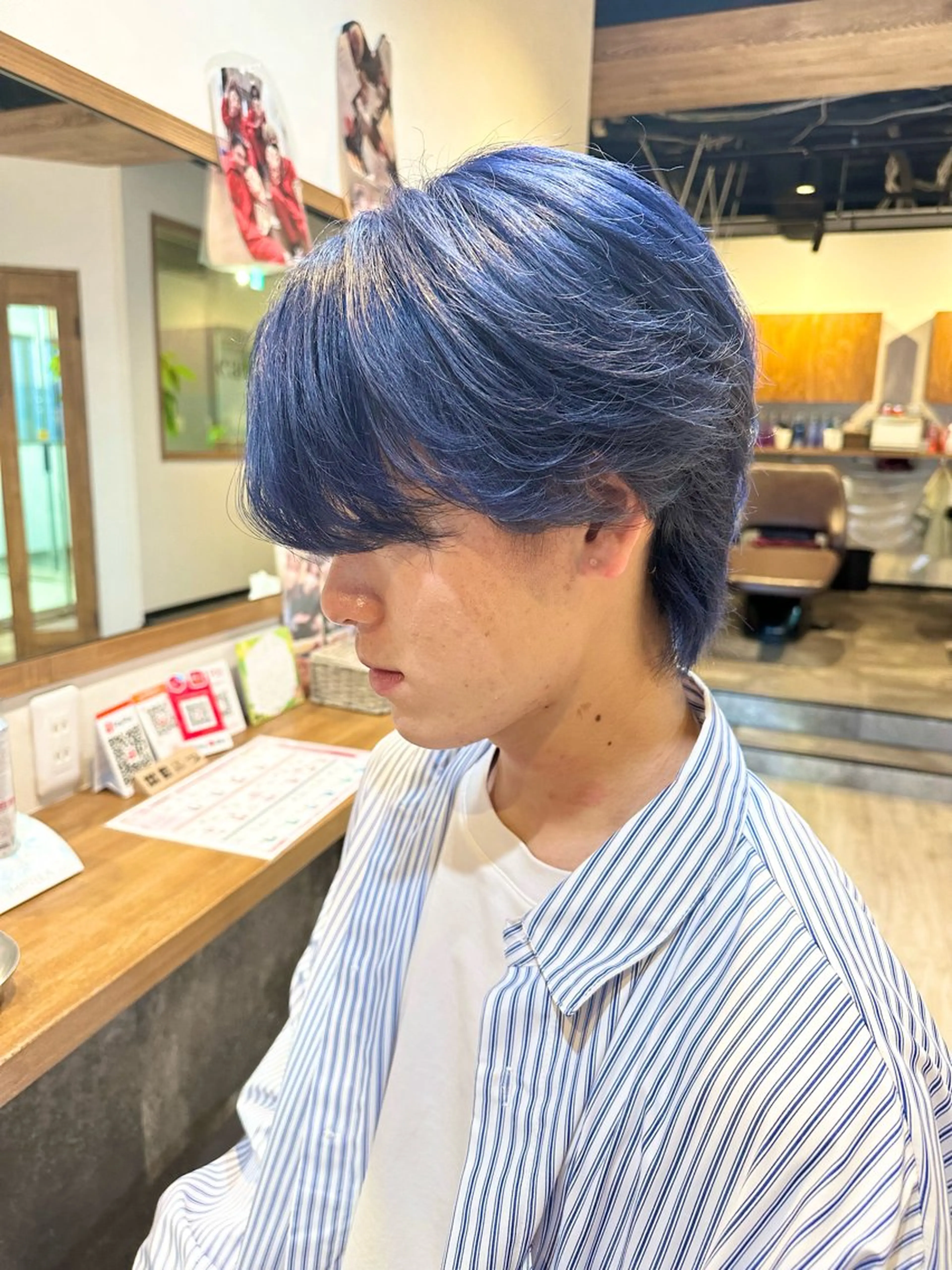 カラー メンズ メンズブリーチ ブリーチ カット ヘアカラー トリートメント 髪質改善&ストレート ‪✂︎‬鈴木青樹のヘアスタイル