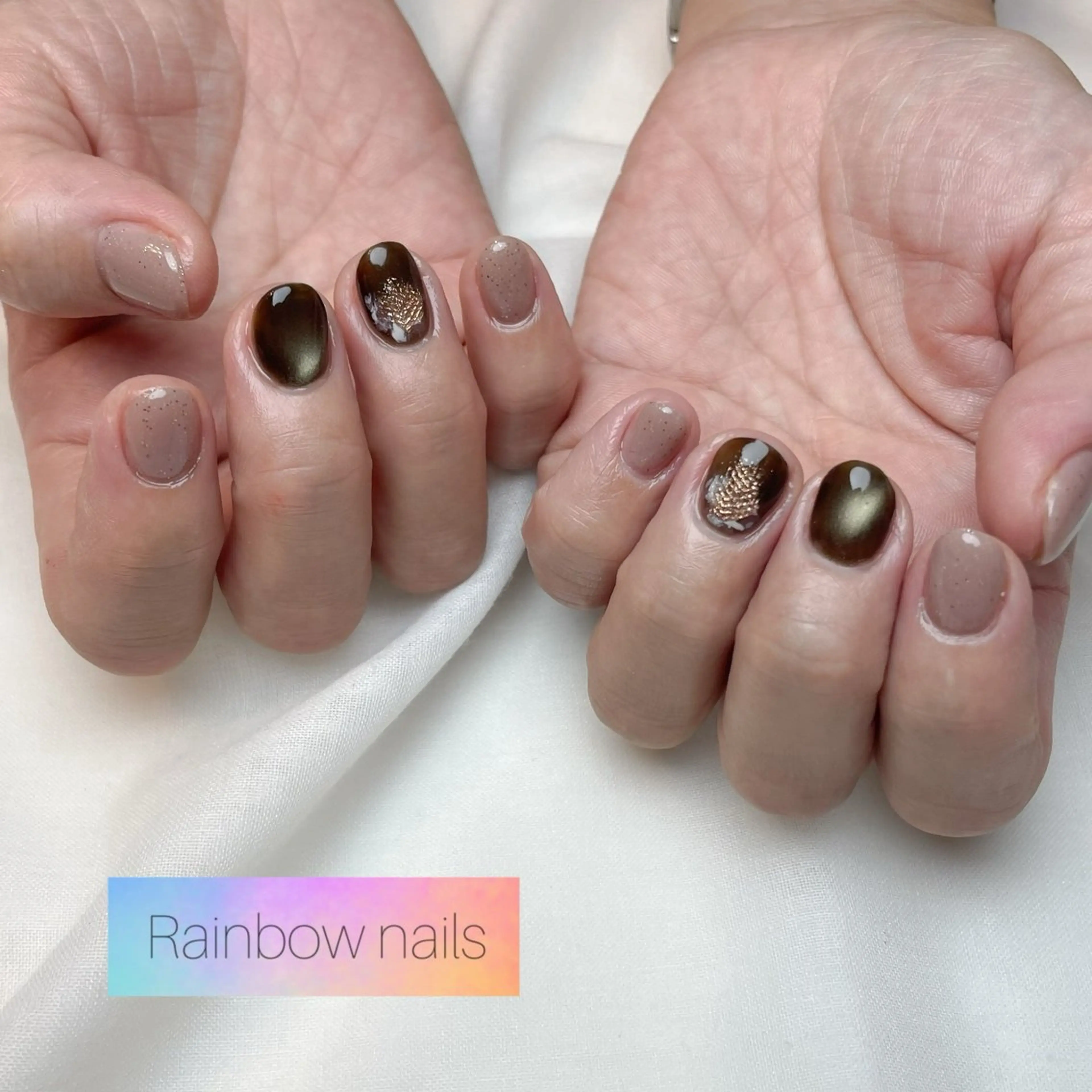 ネイル Rainbow nailsくろちゃんのネイルデザイン