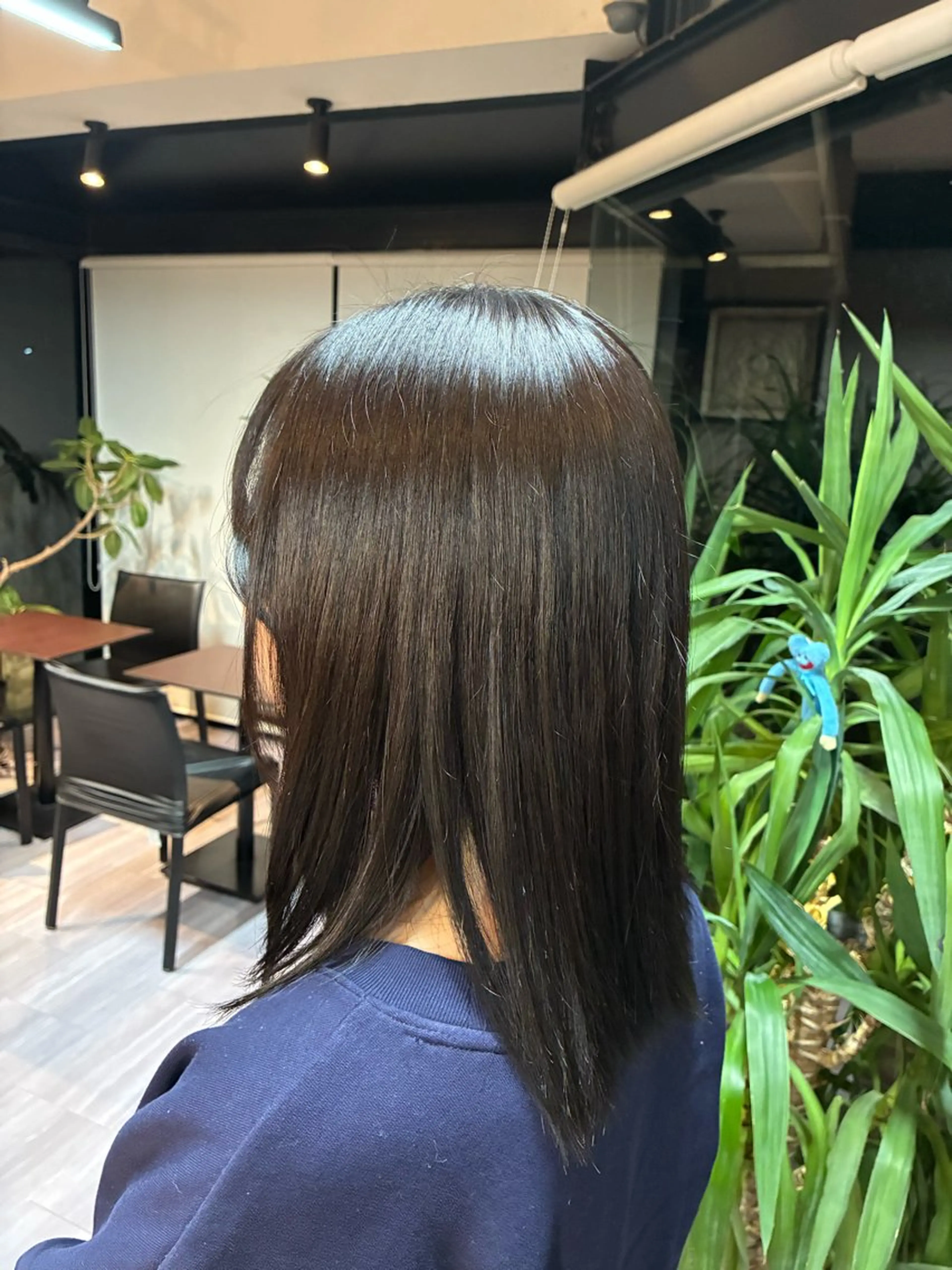 ミディアム カラー ブラウンカラー 透明感カラー ダークブラウン ヘアカラー arika hair make所属・arika もえのヘアスタイル