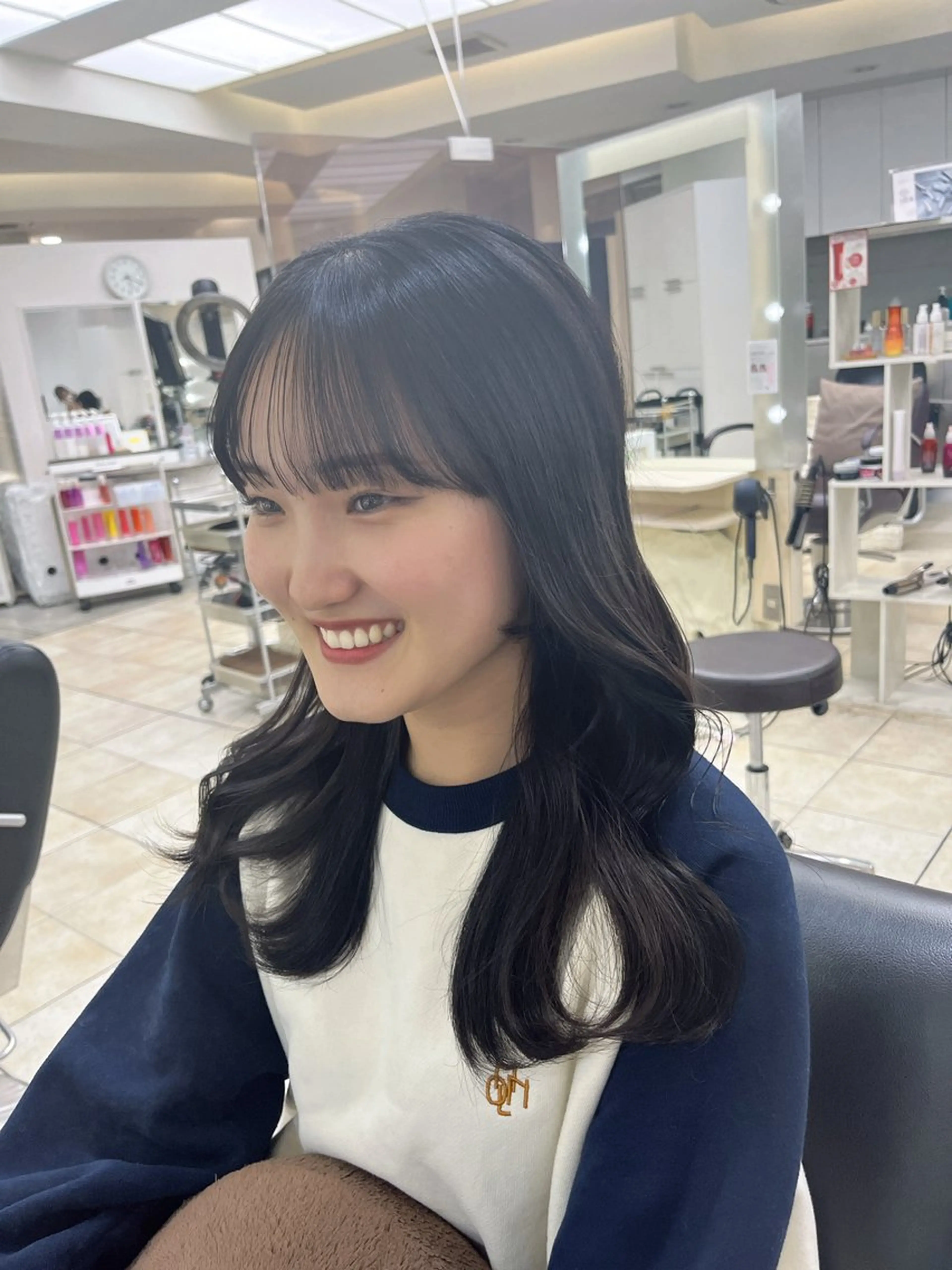 セミロング 似合わせカット ワイドバング 韓国レイヤー×モテ髪 /MITSUKI🤍のヘアスタイル