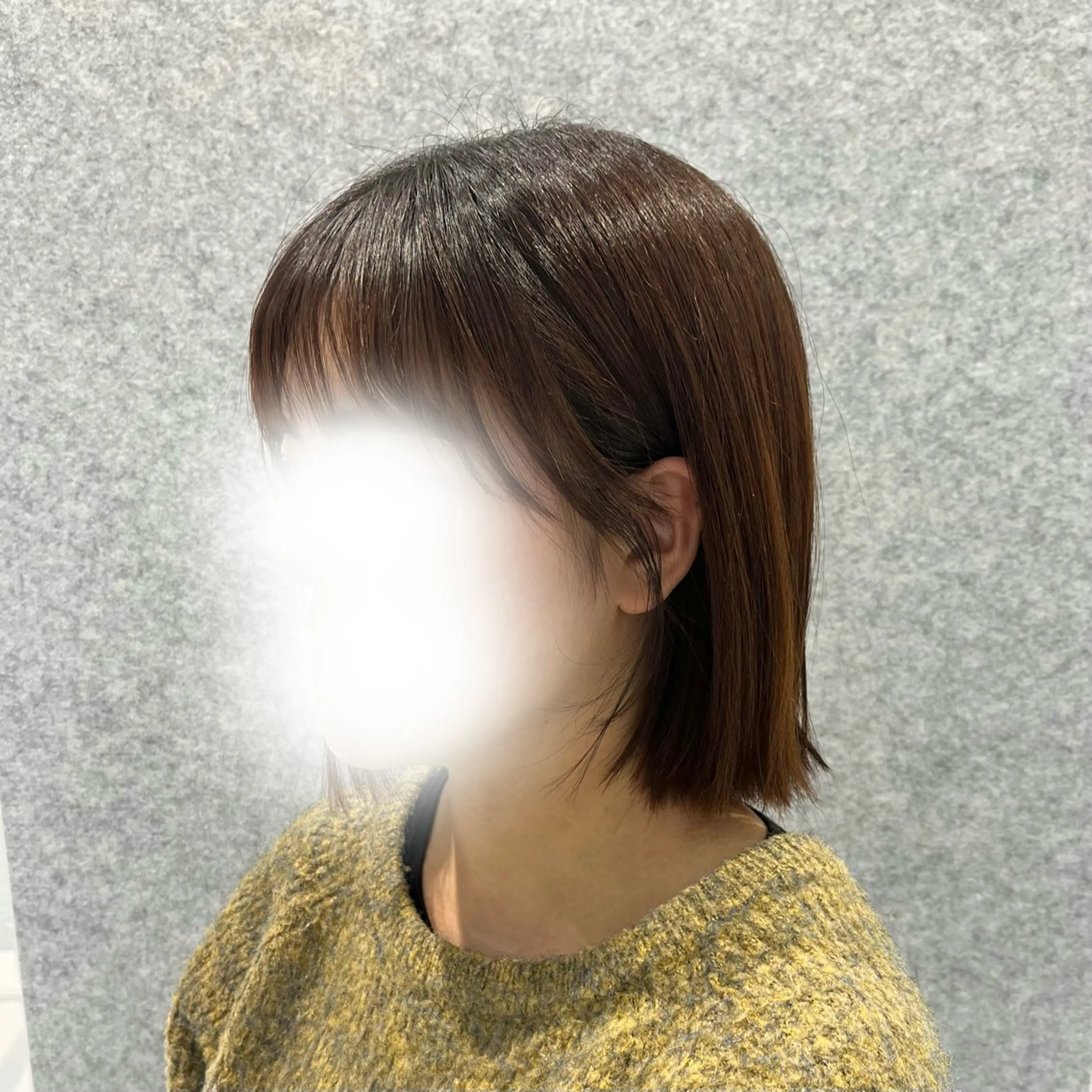 ミディアム 顔周りカット Kurume／ NORA UMEDAのヘアスタイル