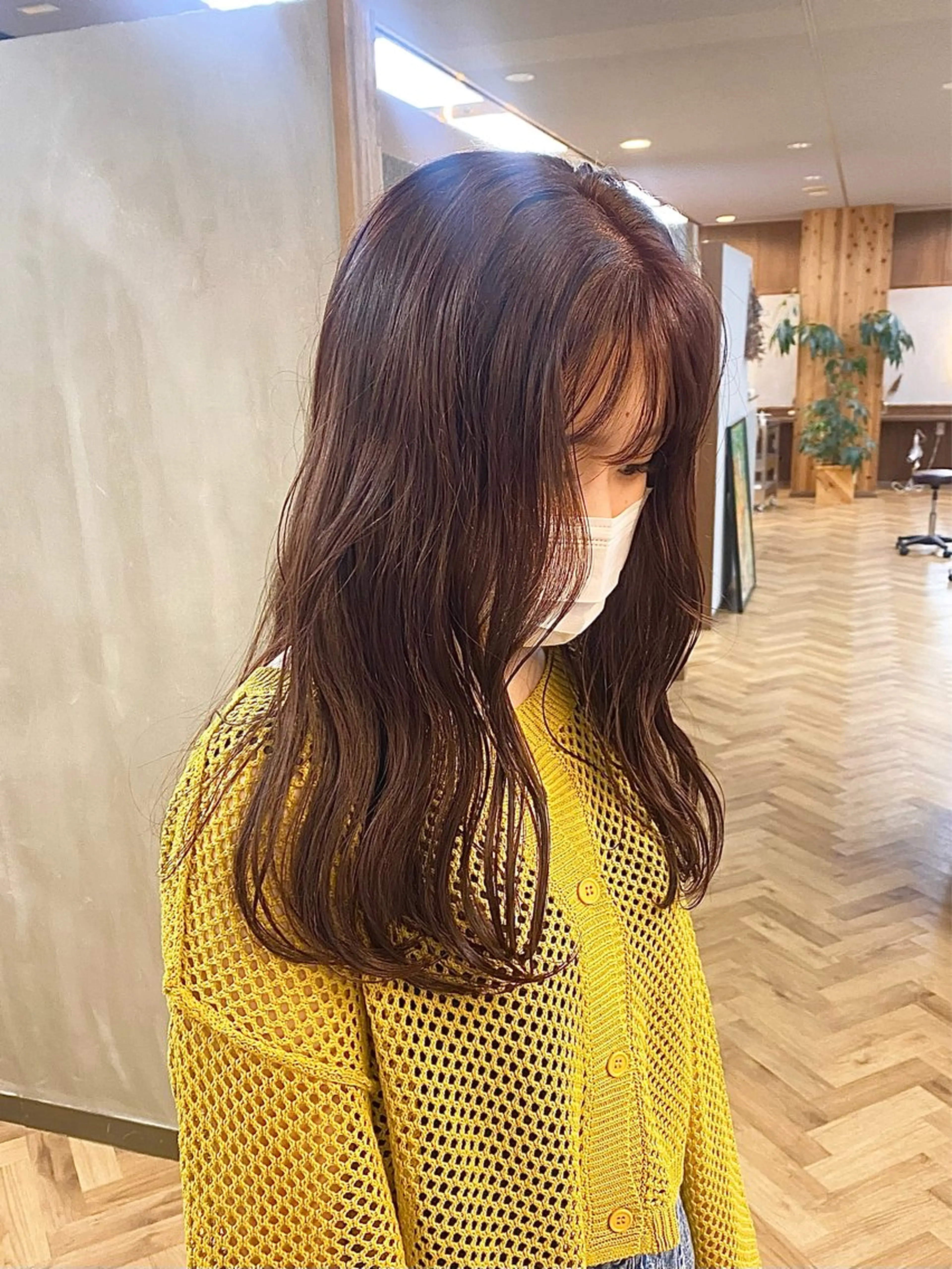 ミディアム カラー ヘアアレンジ ブリーチ グレージュ ラベンダーカラー ブリーチなしカラー カット ヘアカラー トリートメント ハル🌸柔色/ ブリーチなし/艶髪のヘアスタイル