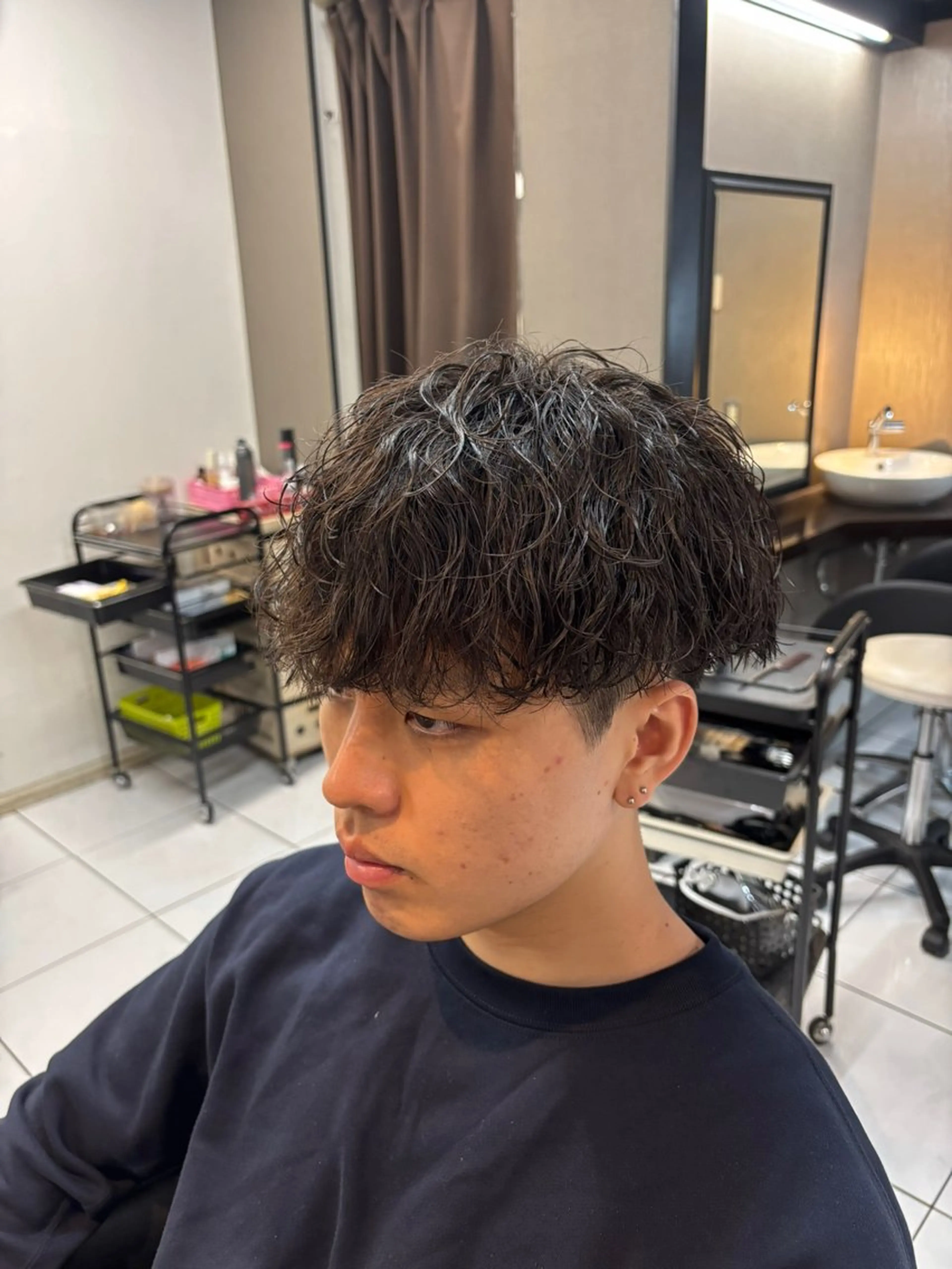 メンズ メンズパーマ カット パーマ 加川 隼人のヘアスタイル