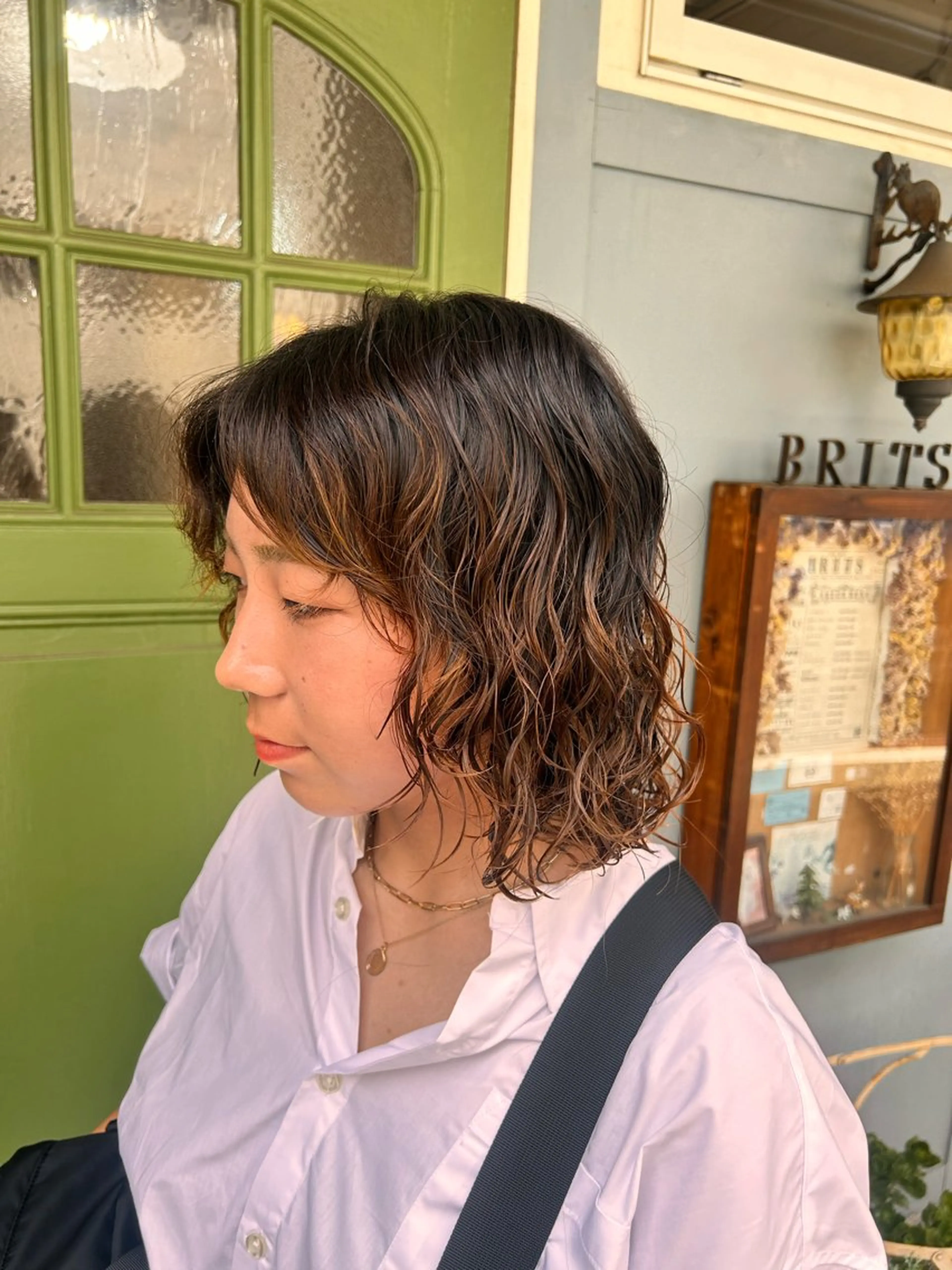 ショート パーマ カット パーマ トリートメント 清水千優/パーマ/透 明感カラー/メンズのヘアスタイル