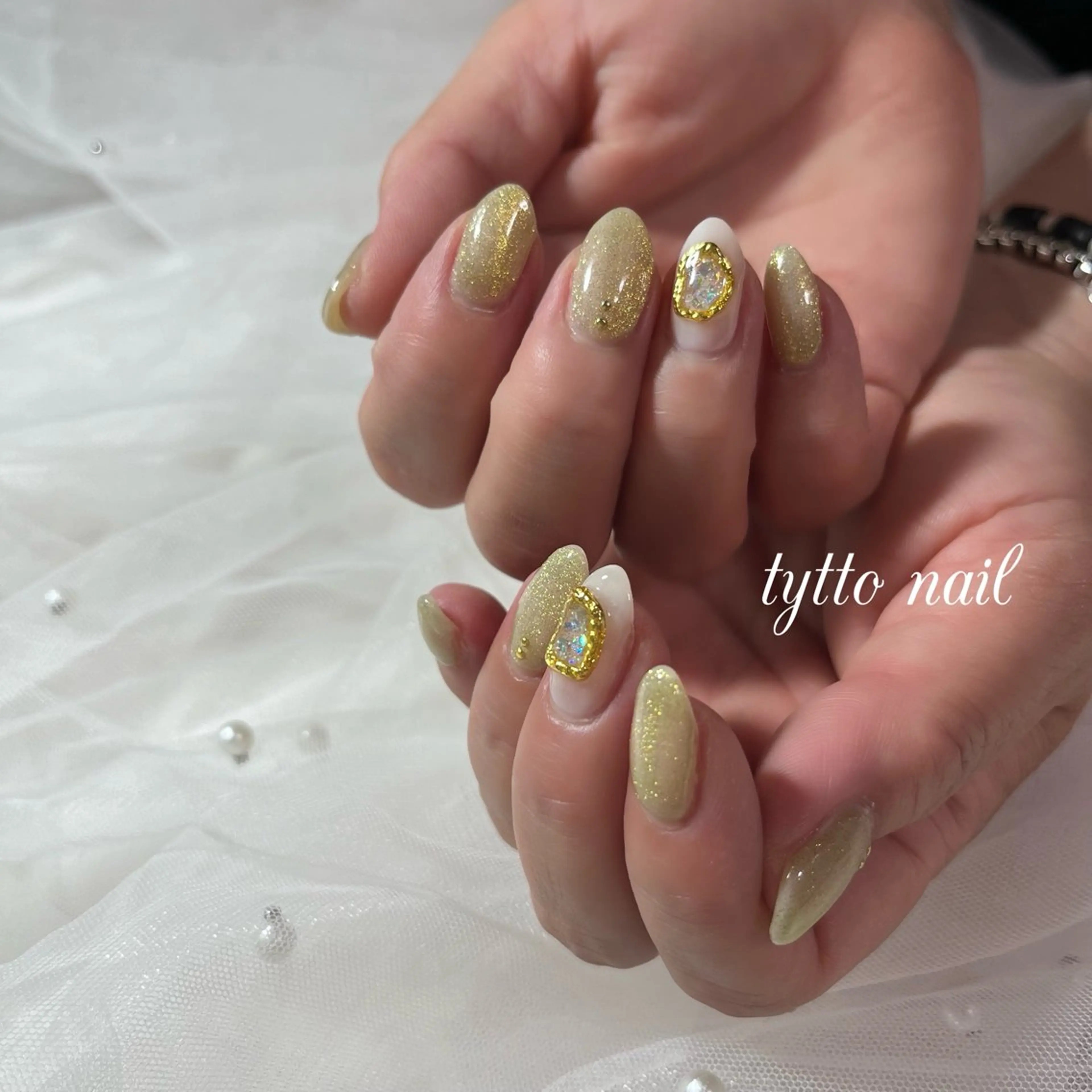 ネイル アートネイル キラキラネイル マグネットネイル オフィスネイル ワンカラーネイル ハンドネイル tytto nail ❤︎‪‪eri‪‪のネイルデザイン