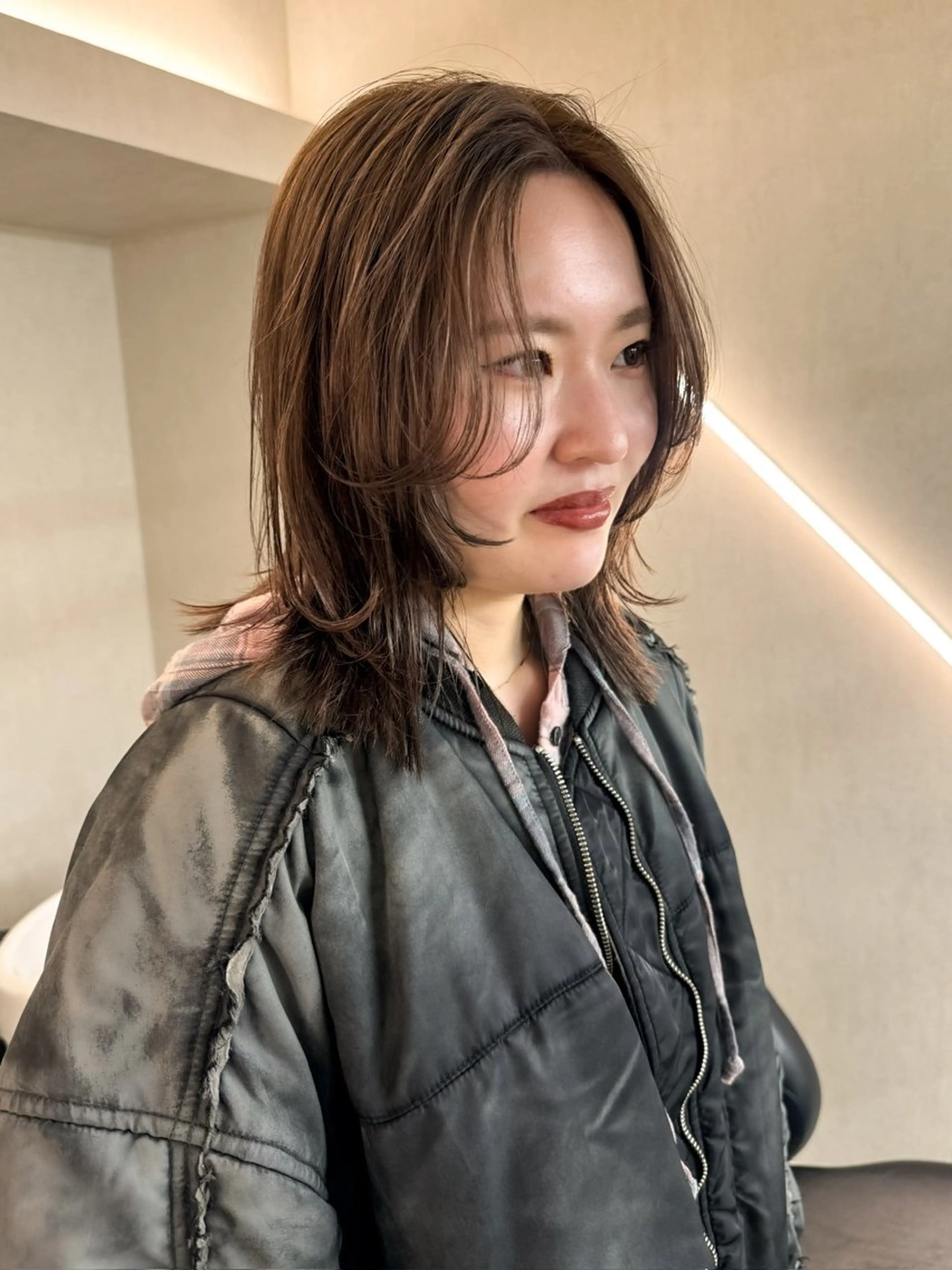 ミディアム kiji所属・kiji NAHO/ パーマ／久屋大通のヘアスタイル