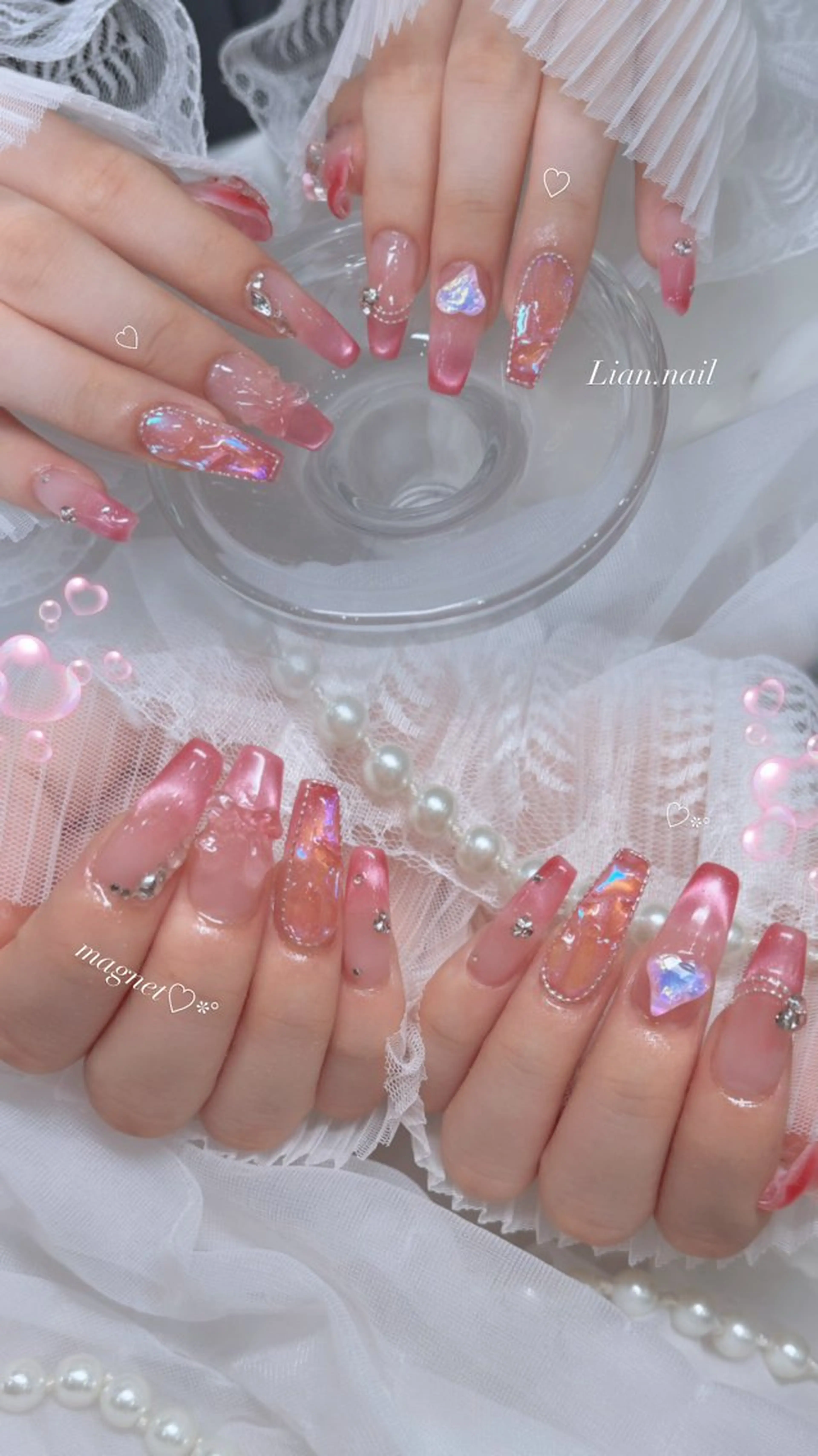 ネイル マグネットネイル ハンドネイル Lian nailのネイルデザイン