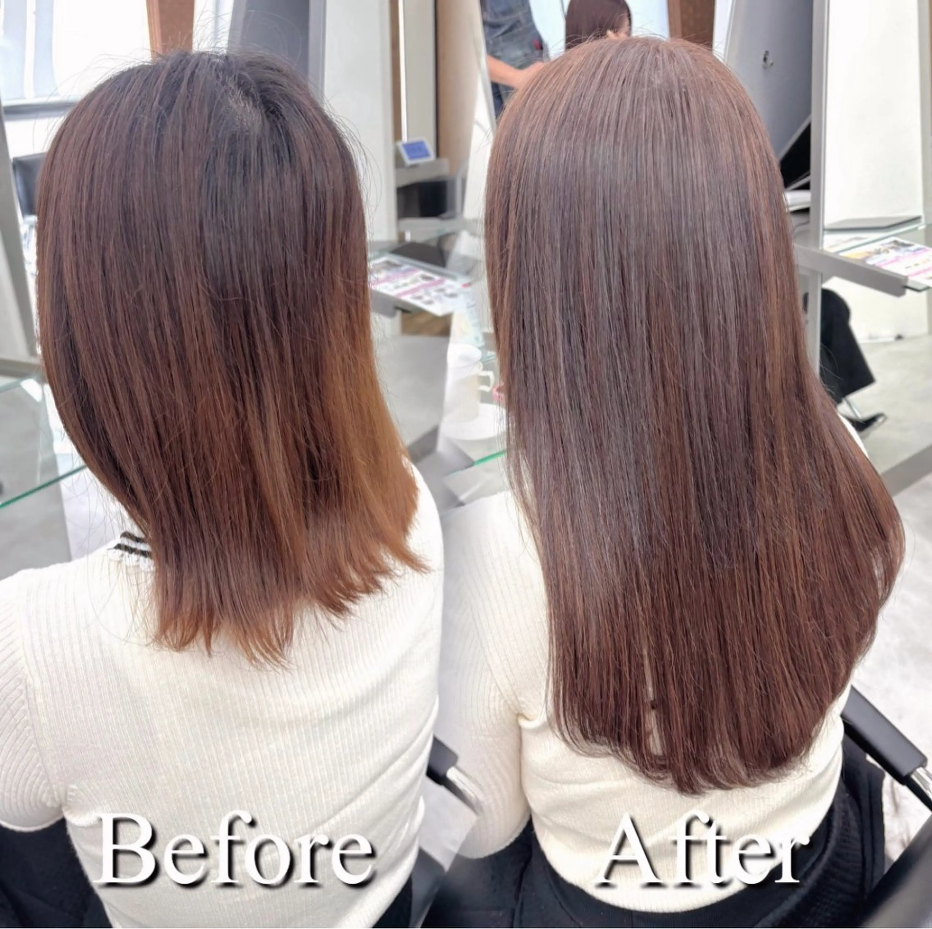 ミディアム カラー シールエクステ ブリーチ ハイトーンカラー エクステ エクステ ヘアセット 絶対可愛い宣言💝横 浜エクステみさき🪄のヘアスタイル