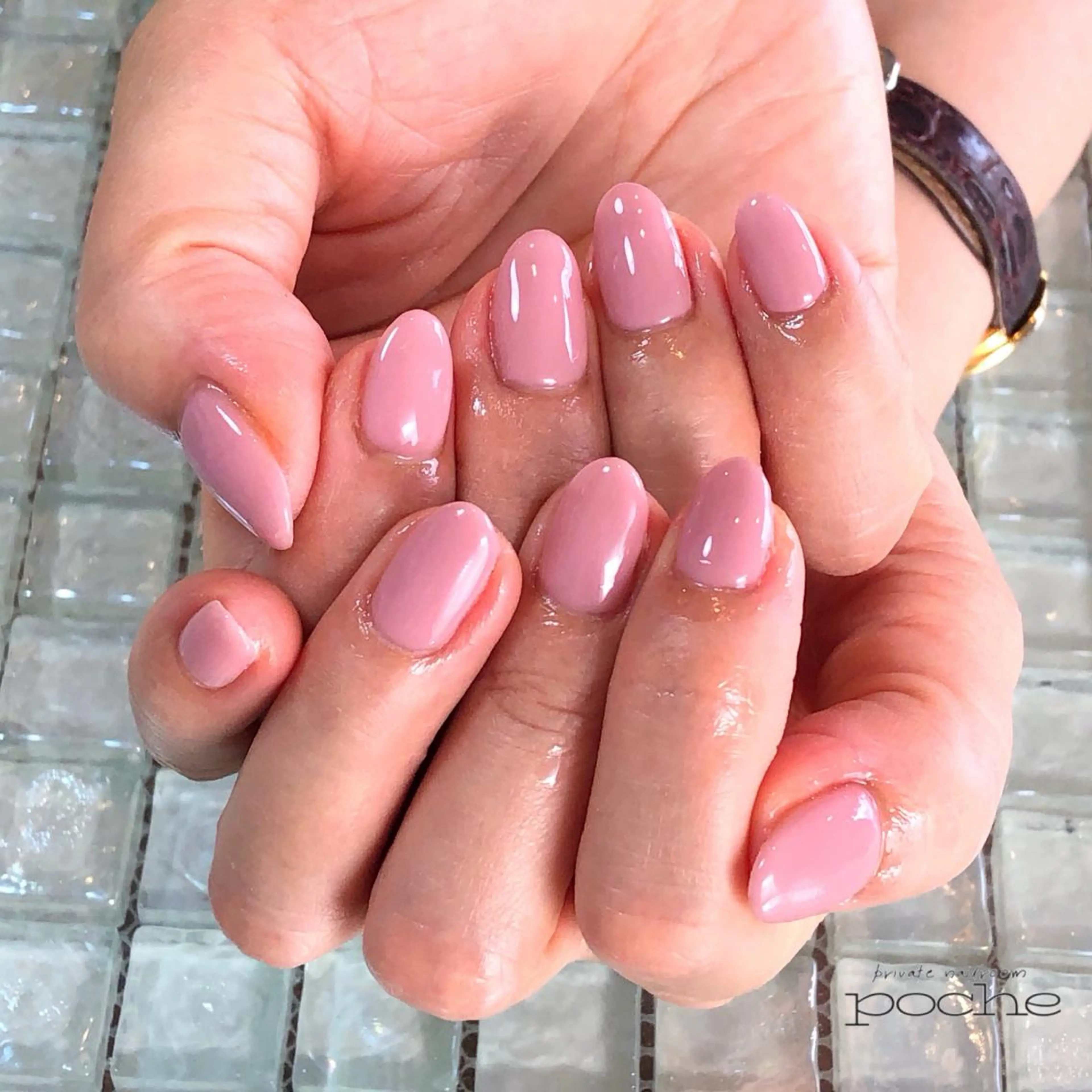 ネイル ワンカラーネイル ピンク ハンドネイル 工藤 理恵のネイルデザイン