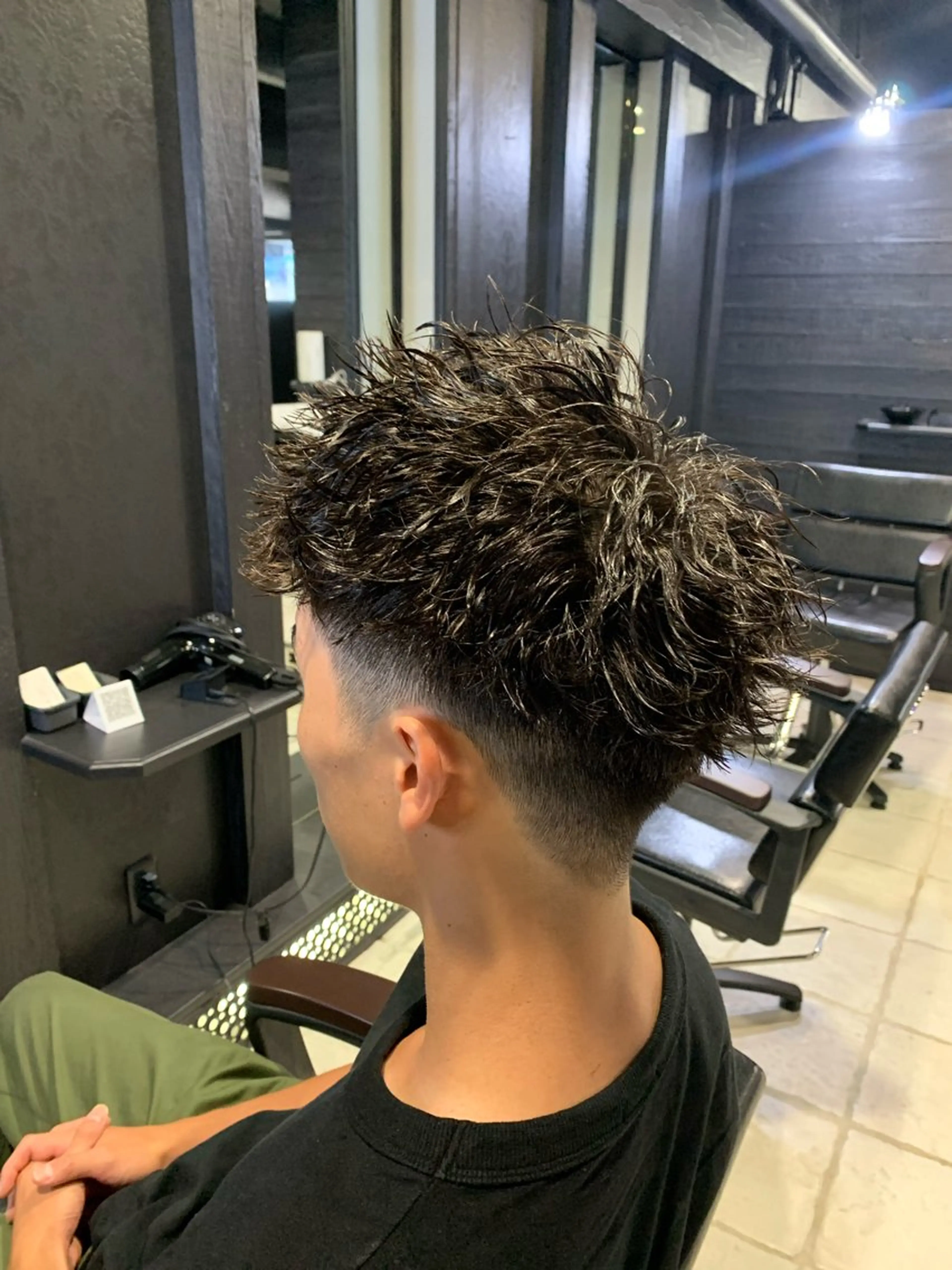 ショート メンズ カット パーマ ヘアセット メンズパーマ/難波/ 心斎橋　室園亮佑のヘアスタイル