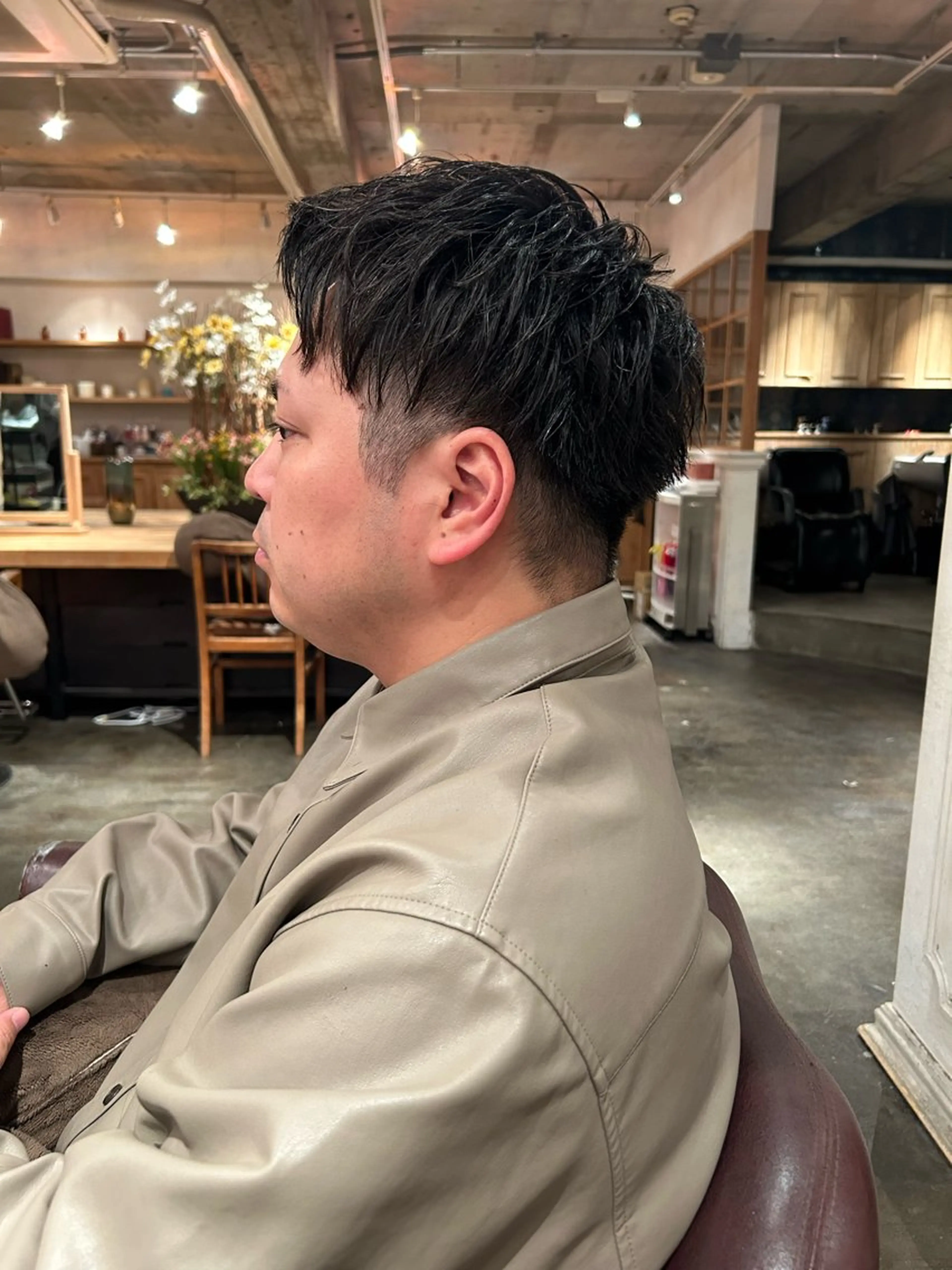 ショート パーマ メンズ カット パーマ 韓国風カット/ 髪質改善 黒崎のヘアスタイル