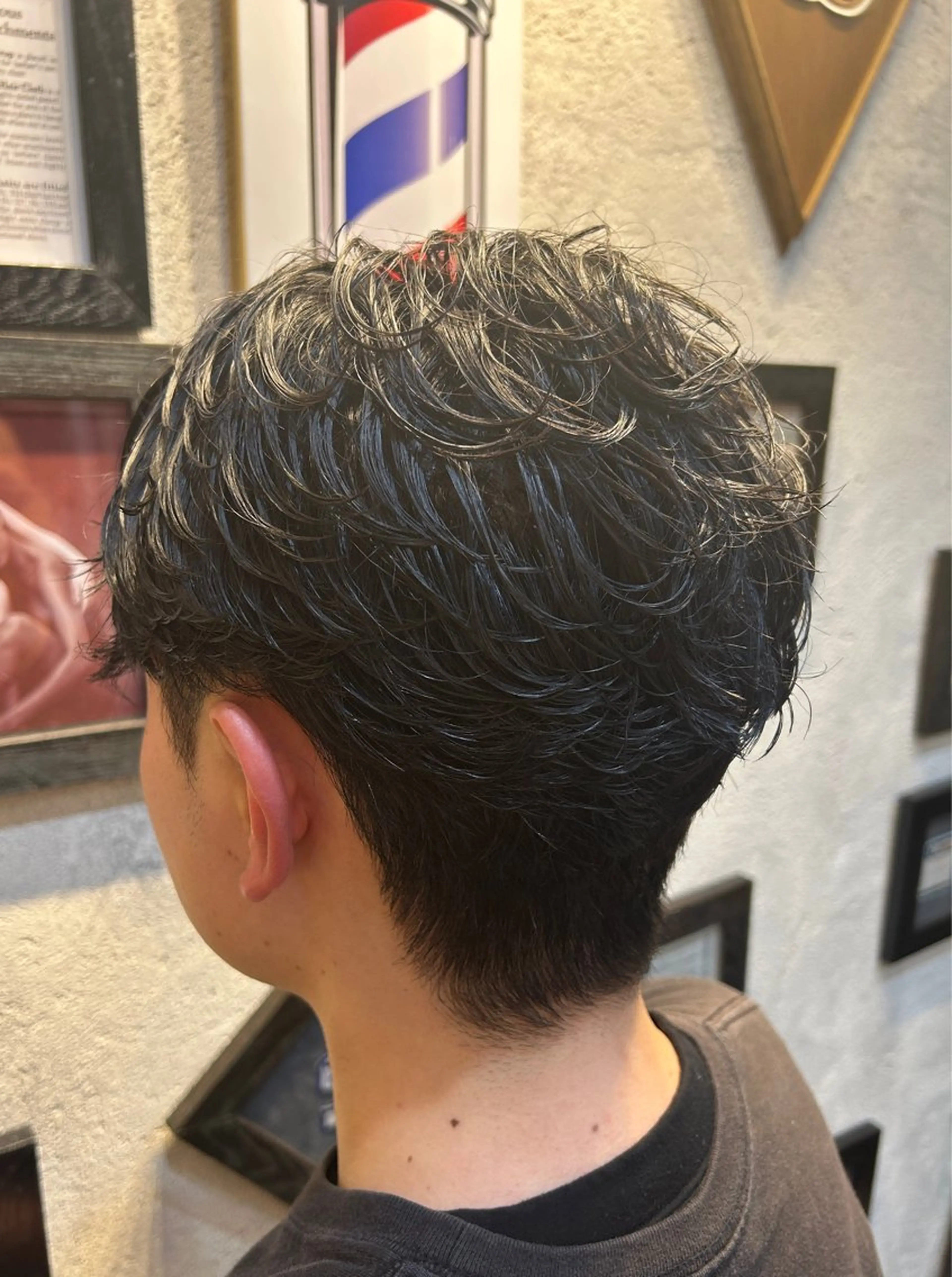 パーマ メンズ ヒロ銀座BARBERSHOP大阪本店所属・梅寺 勇志のヘアスタイル