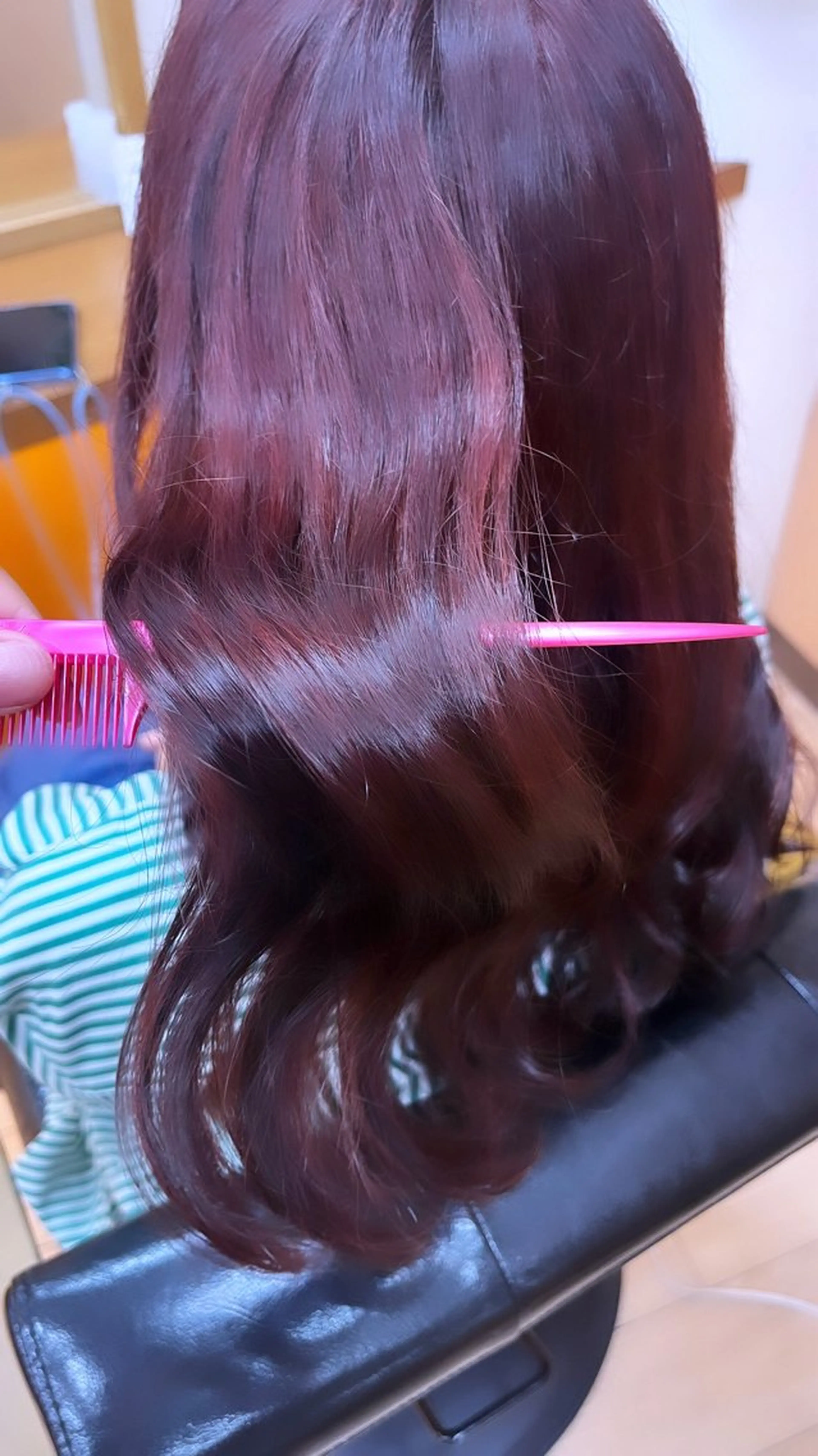 セミロング カラー ヘアアレンジ ブリーチ ブラウンカラー ブリーチなしカラー ピンクカラー ピンクブラウン ヘアカラー 💖わたなべ ちか💖のヘアスタイル