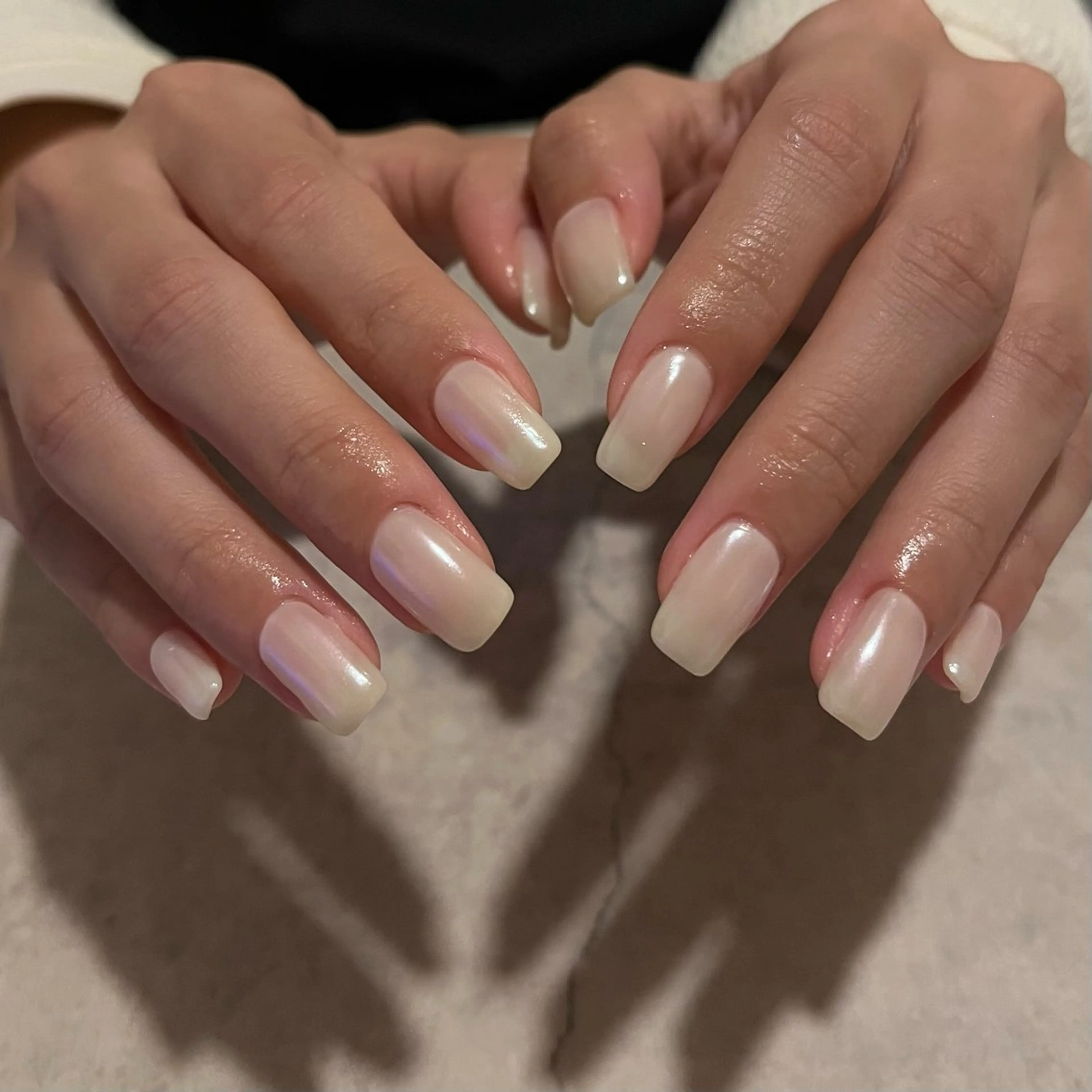 ネイル ホワイト ハンドネイル vegh.所属・vegh. nail／阿波座のネイルデザイン