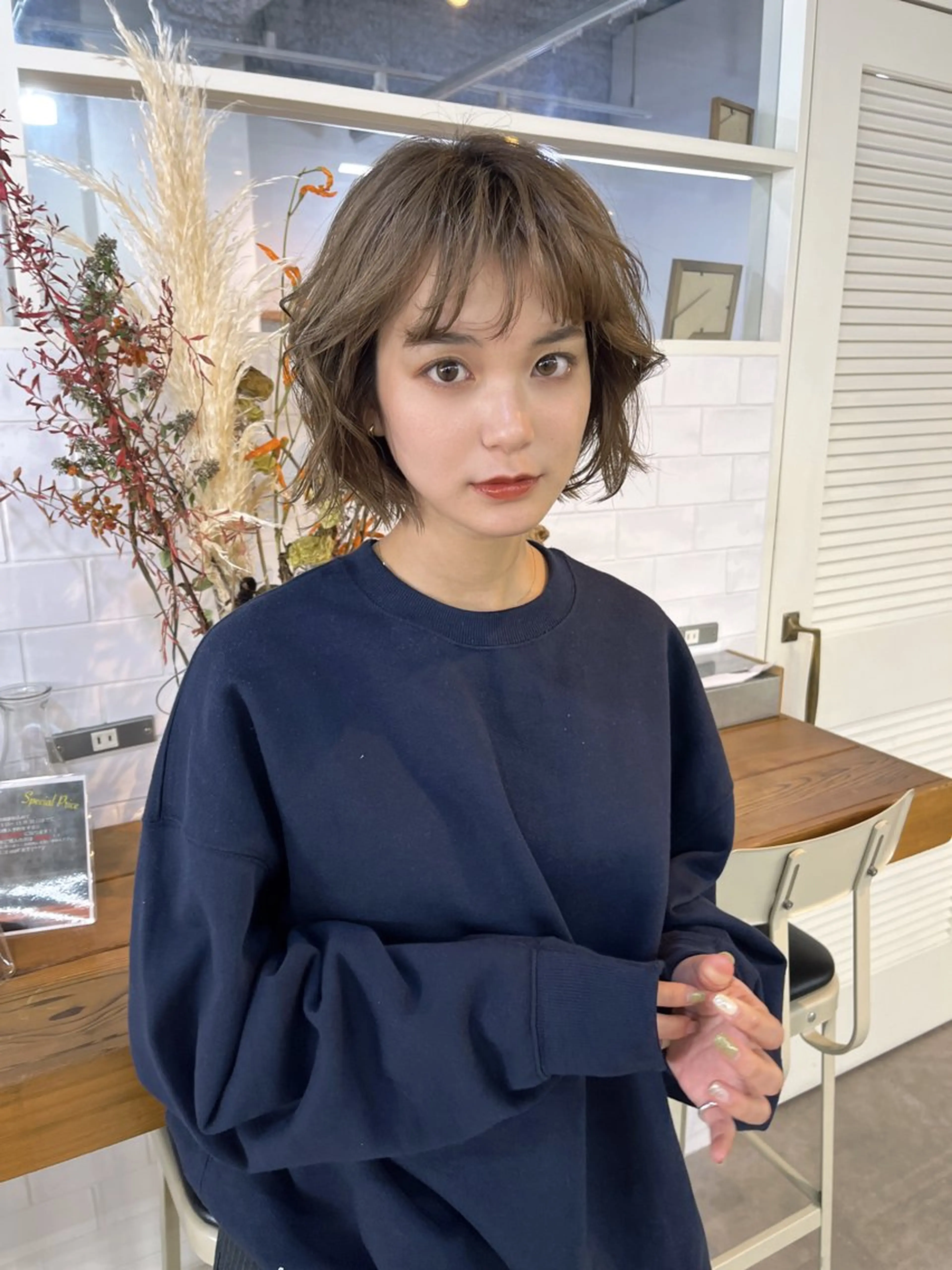 ショート パーマ カット パーマ トリートメント benji仙台所属・KOKI/ ボブ/ パーマ/透明感カラーのヘアスタイル